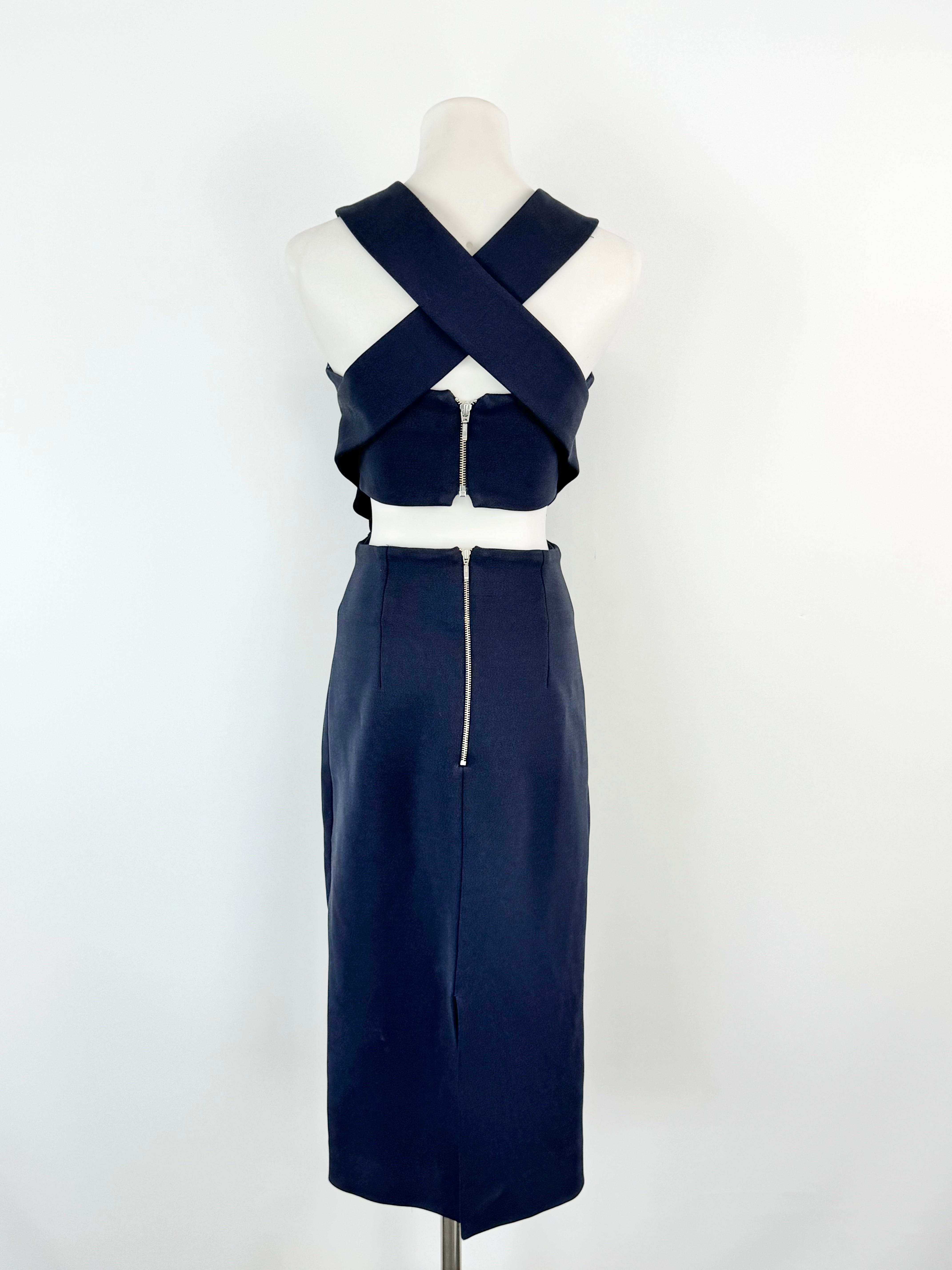 Nicholas Deep Blue Midi Dress - AU8