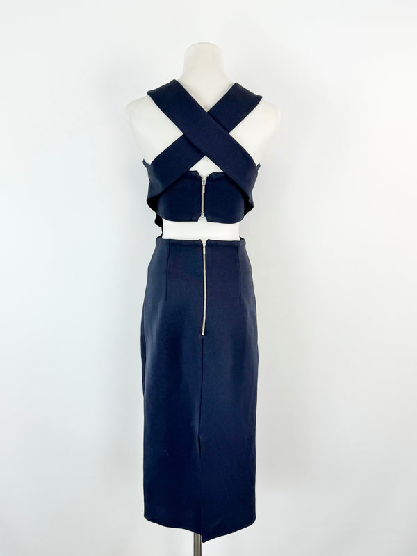 Nicholas Deep Blue Midi Dress - AU8