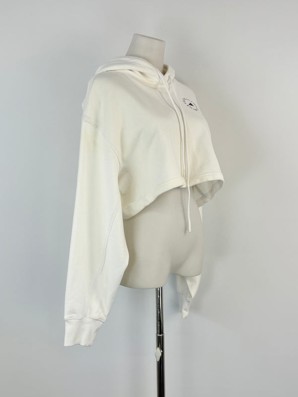 Adidas x Stella McCartney White Cropped Hoodie - AU8