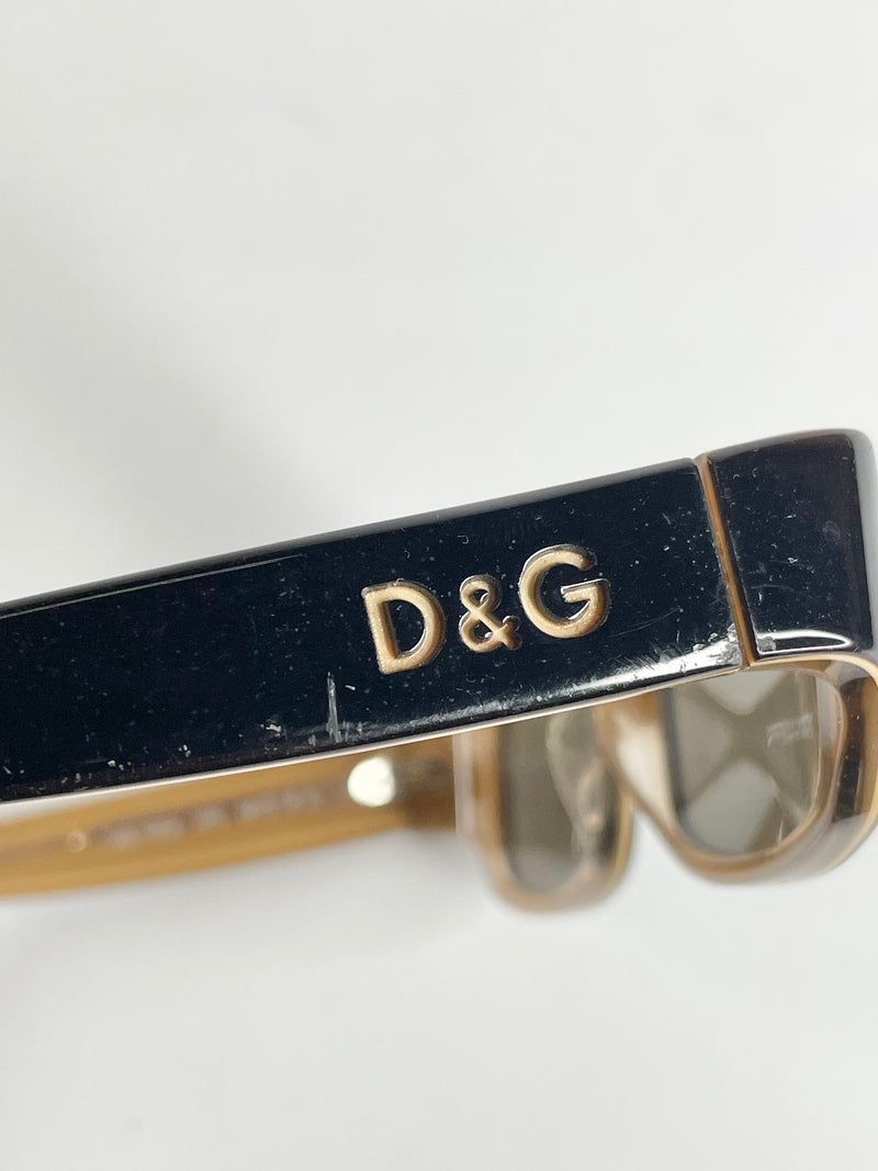 Dolce & Gabbana 90s Vintage Black DG2004 Sunglasses