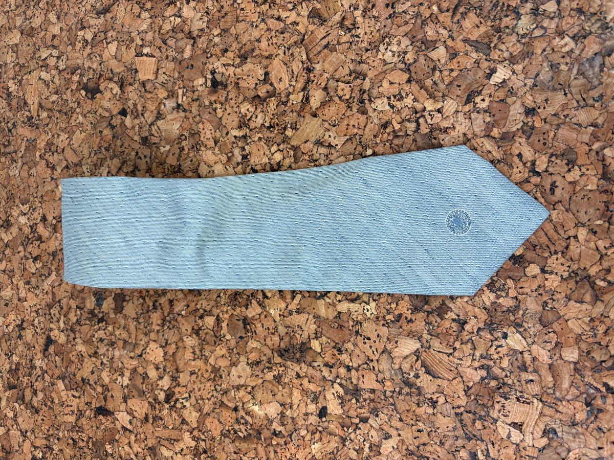 Versace Classic V2 Grey & Blue Medallion Motif Silk Tie