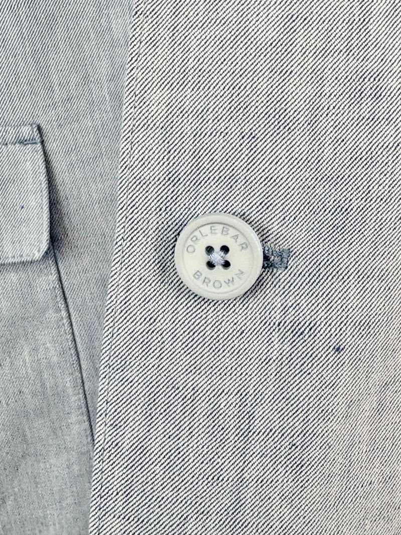 Orlebar Brown Washed Blue Linen-Blend Jacket - XL