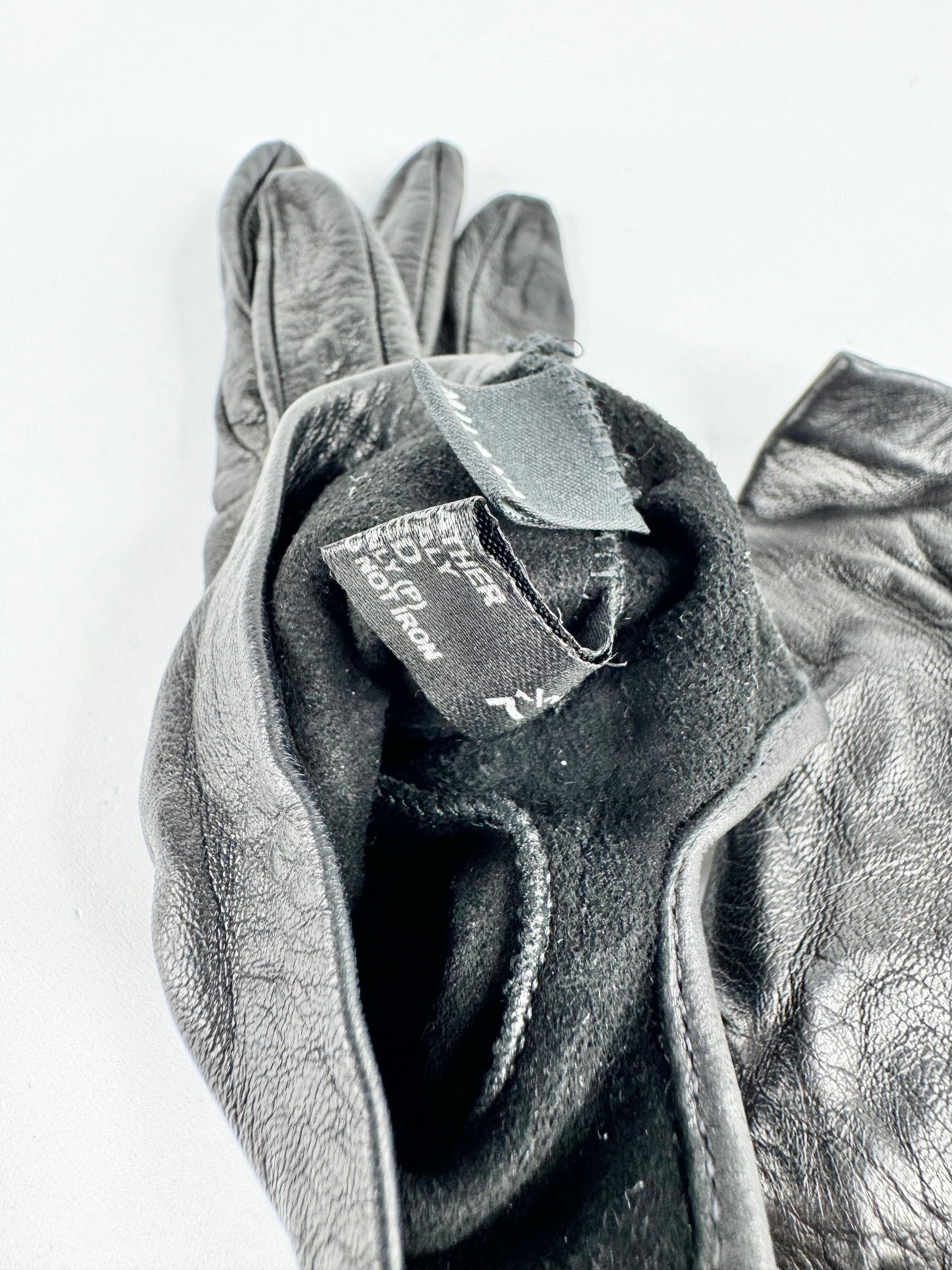 Milana Italy Black Buttery Soft Leather Gloves - 7.5