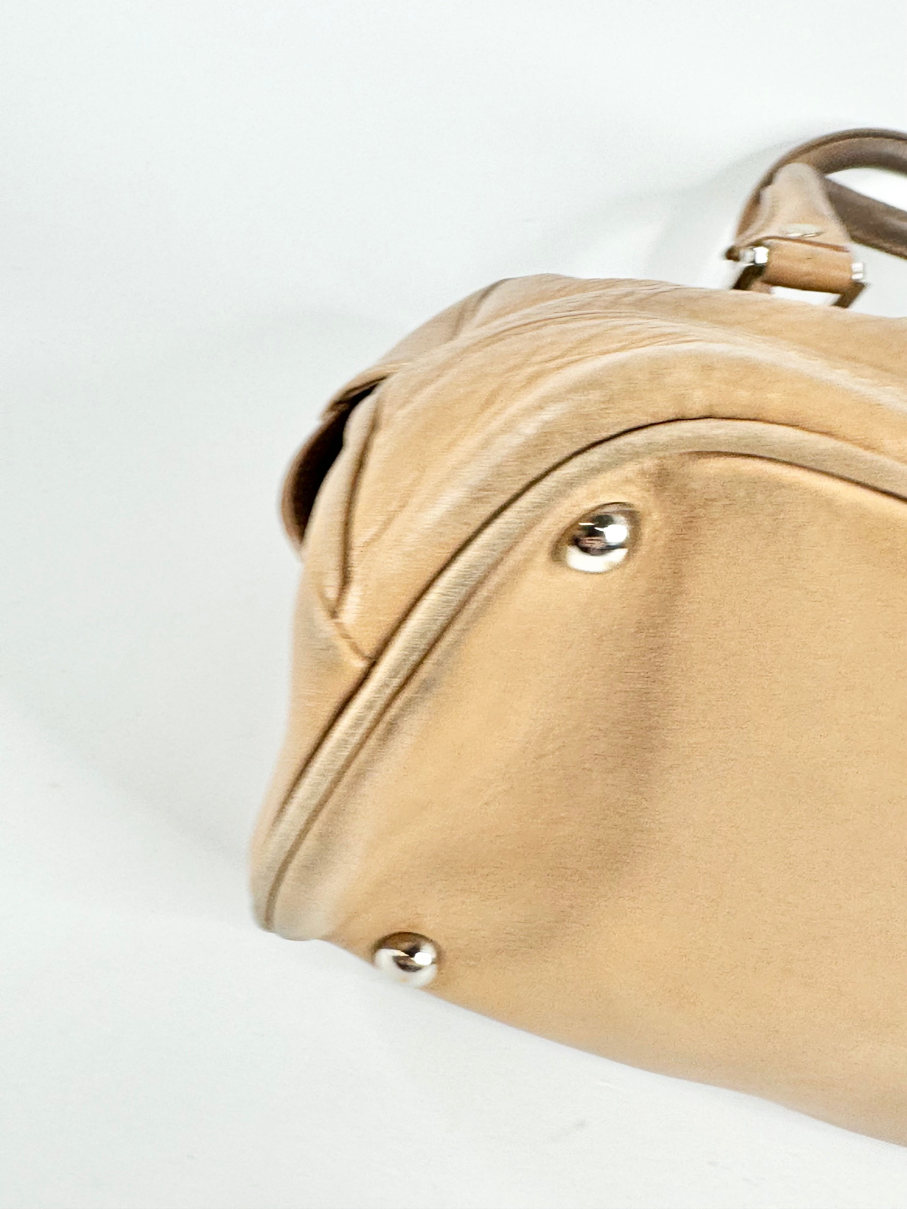 Longchamp Biscuit Leather Baguette
