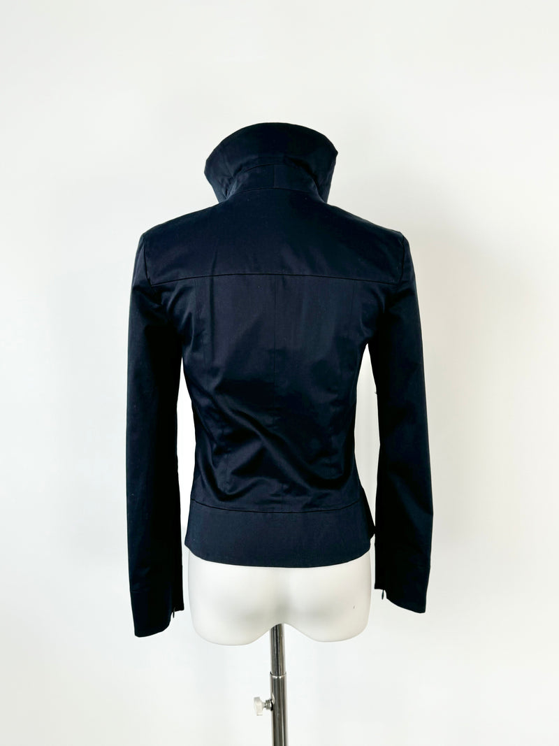 Calvin Klein Navy Blue Crop Jacket - AU8