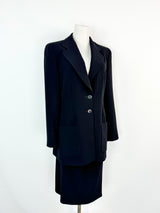 Vintage Louis Feraud Black Textured Blazer - AU10/12