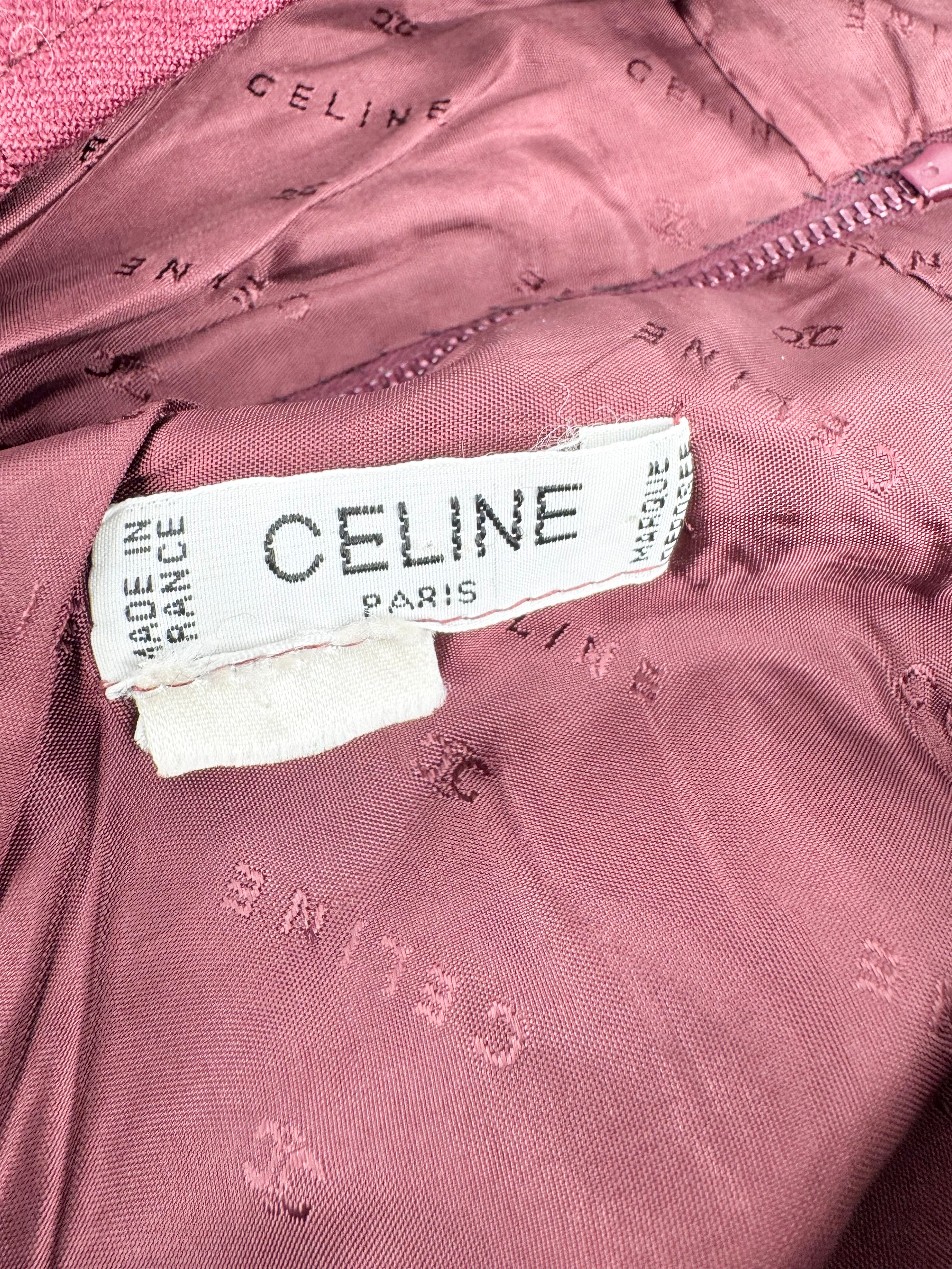 Vintage Celine Burgundy & Blue Tartan Pleat Mini Skirt - AU8/10