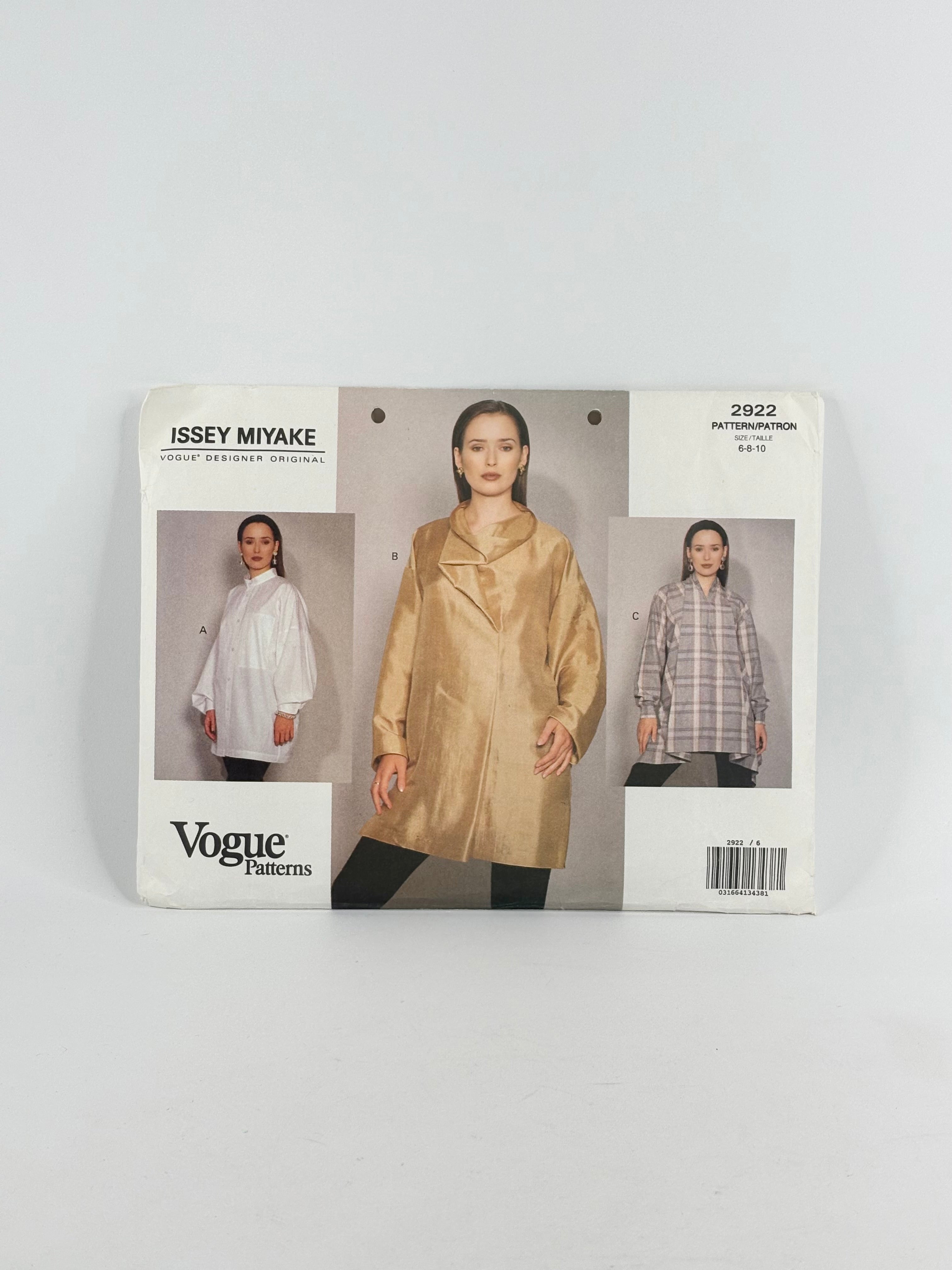 Vogue Designer Original Issey Miyake Jackets & Shirt: No. 2922 - Size 6/10