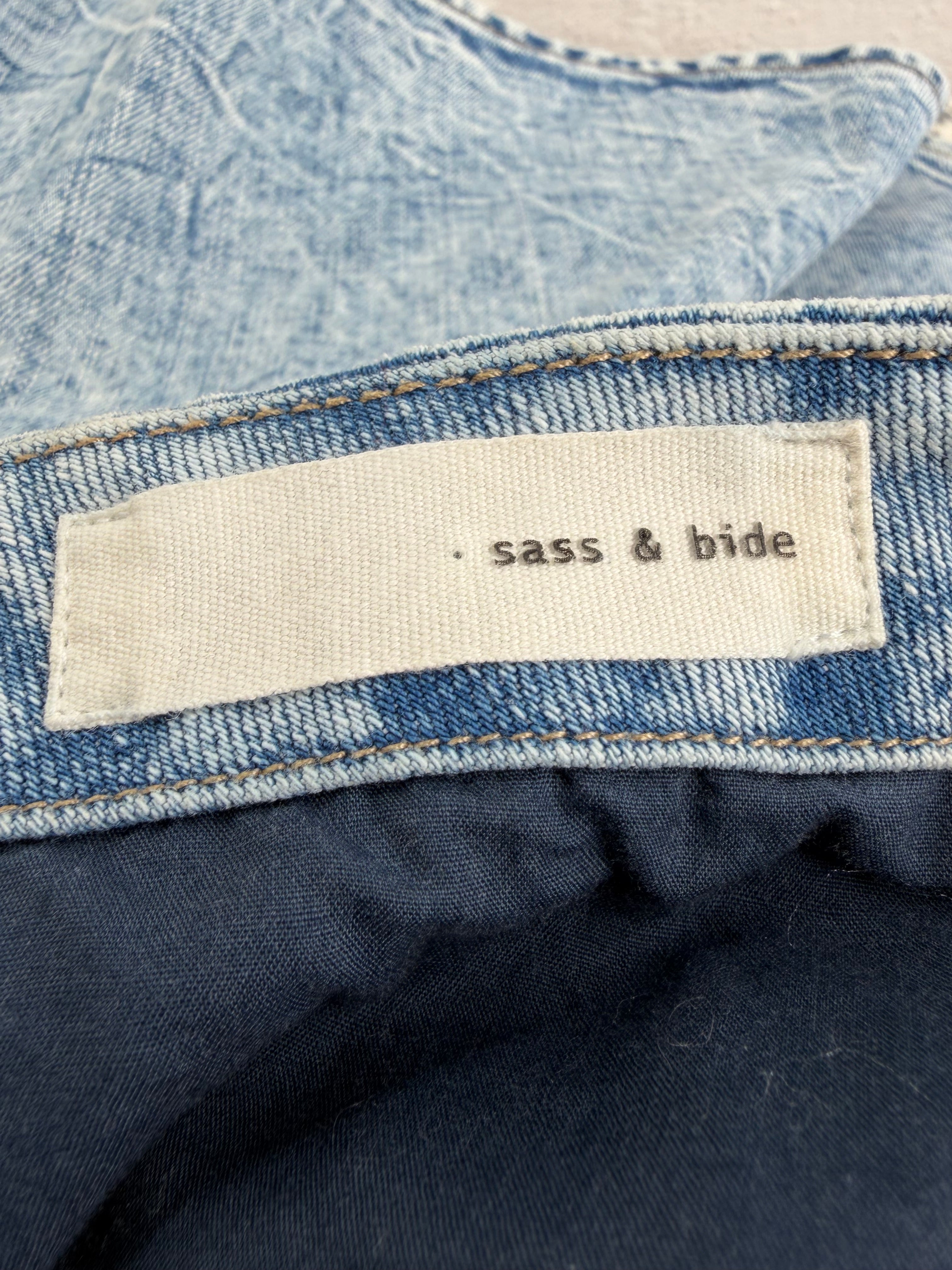 Sass & Bide Light Stonewash Peplum Denim Skirt - AU12