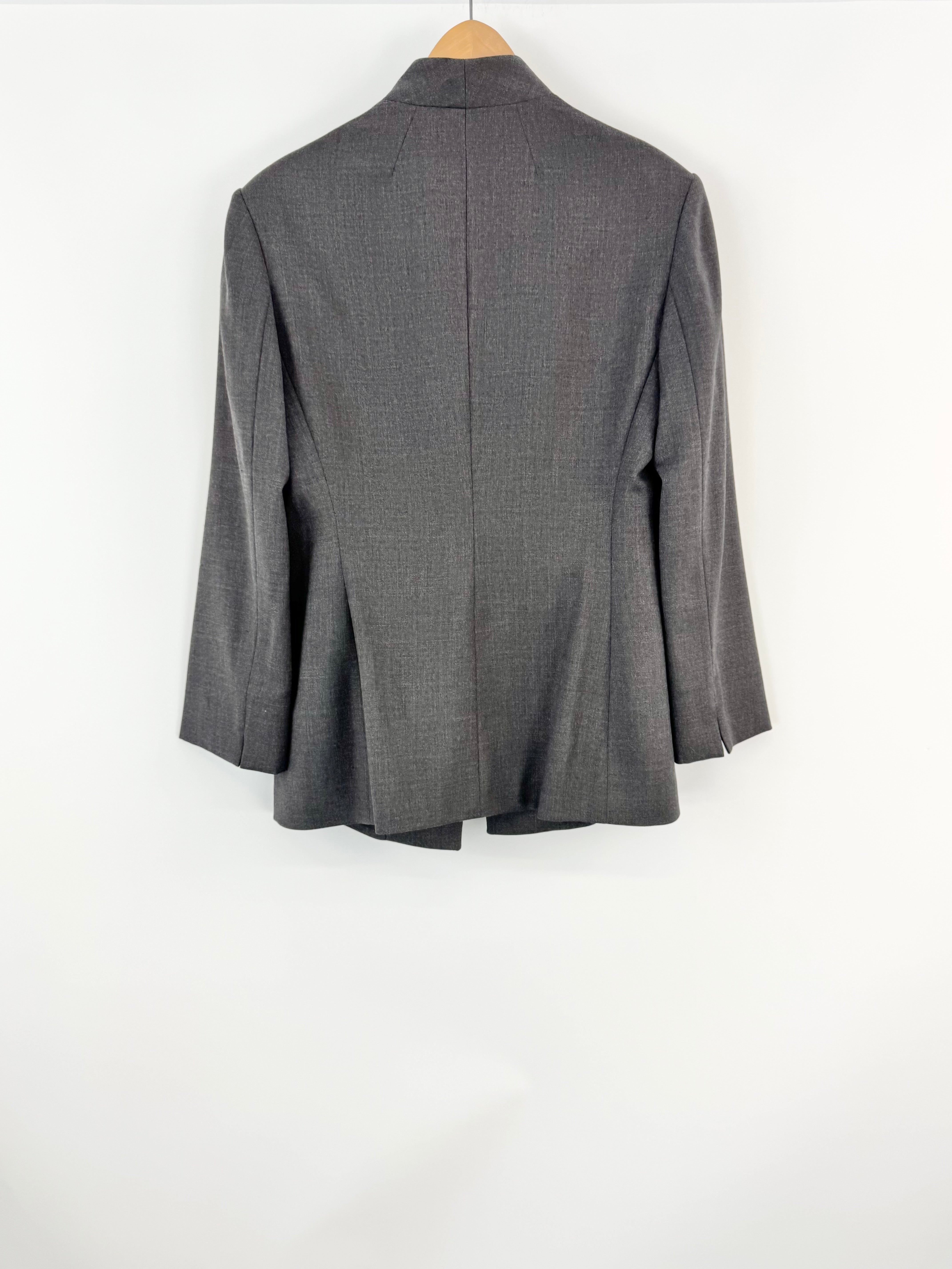 Carla Zampatti Ash Grey Wool Skirt & Blazer - AU10