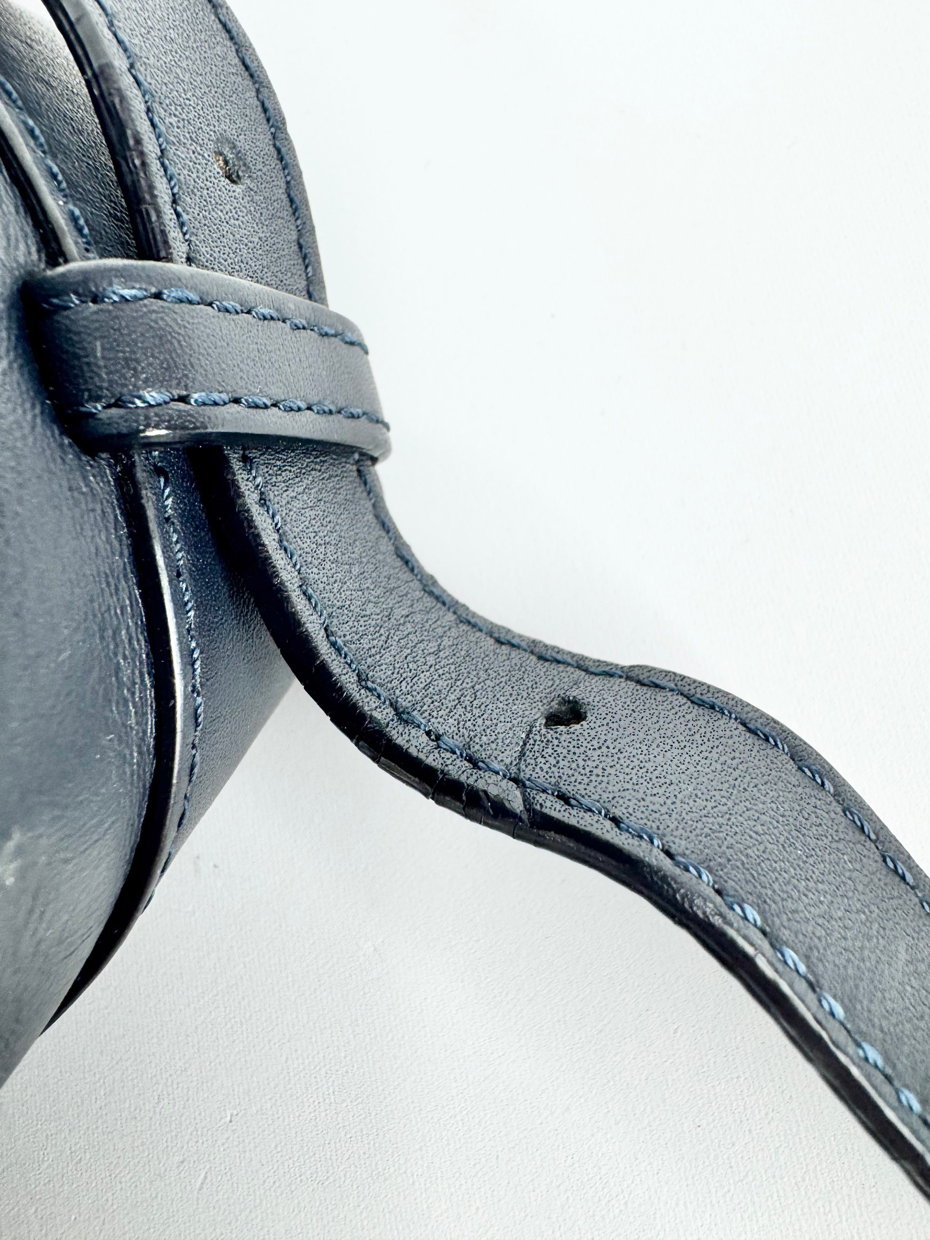 Aspinal of London Navy Blue Drawstring Handbag