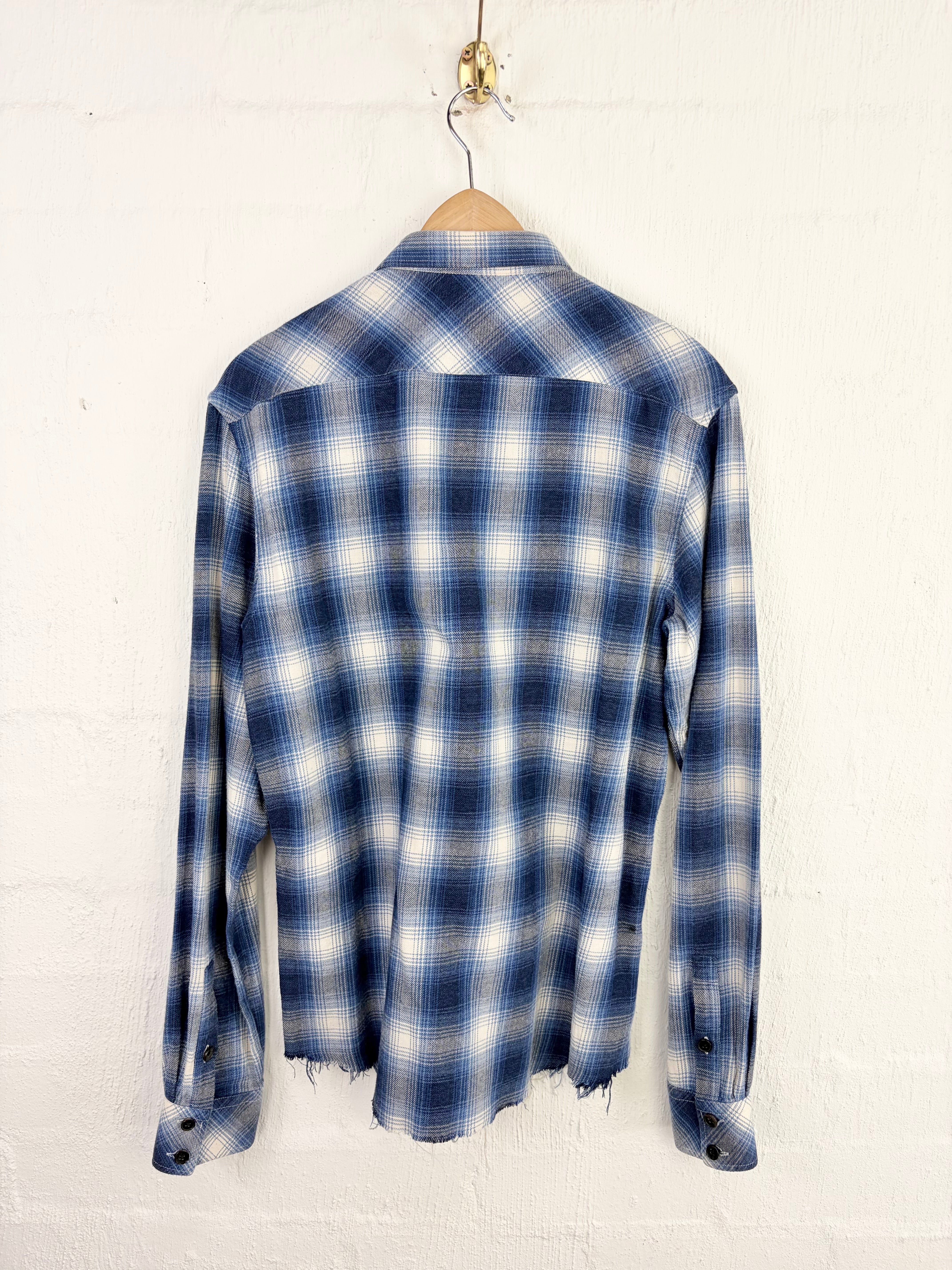 Iro Blue & Cream Plaid Shirt - AU8/10