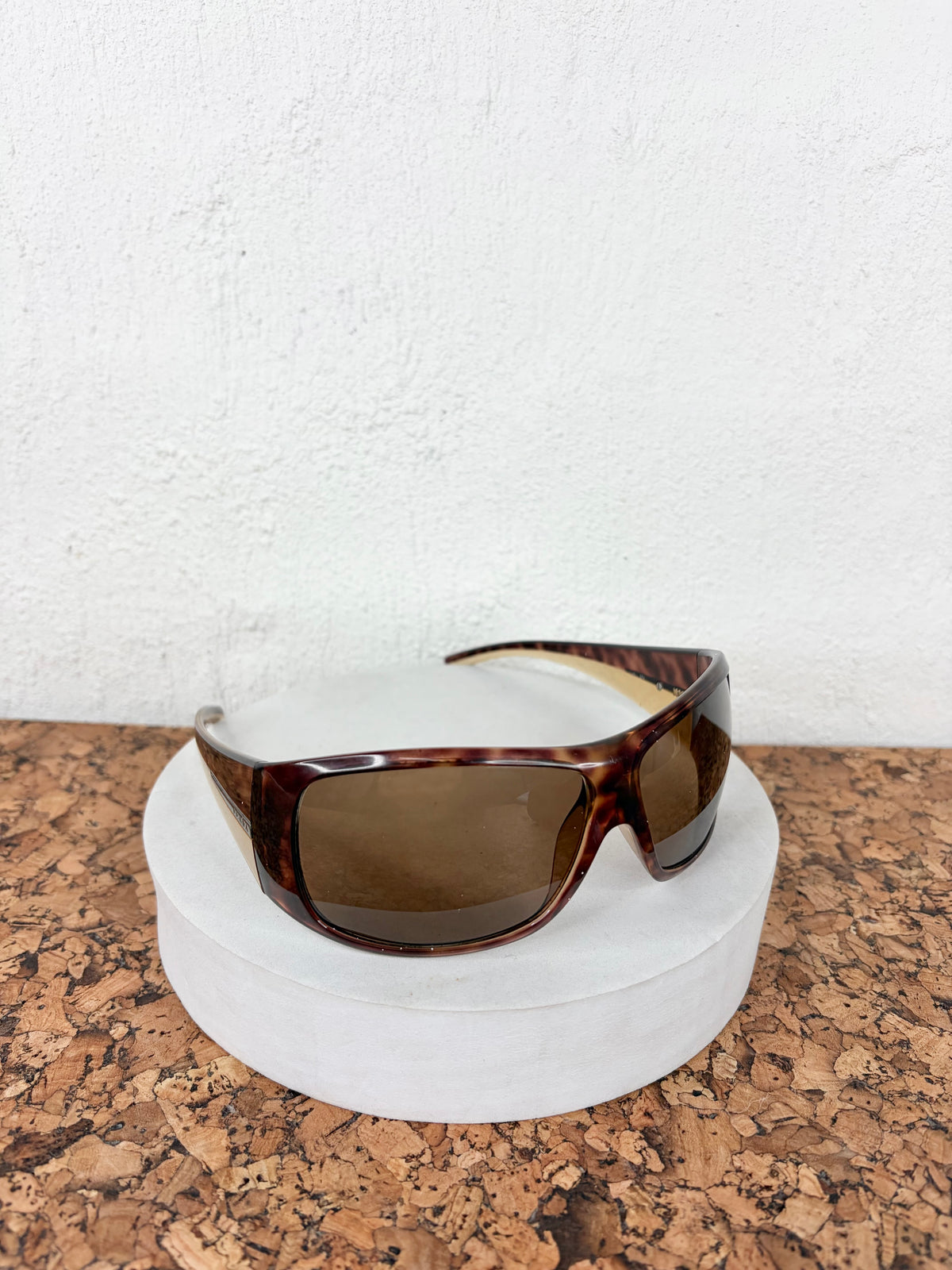 Y2K Prada Tortoiseshell Wrap Sunglasses