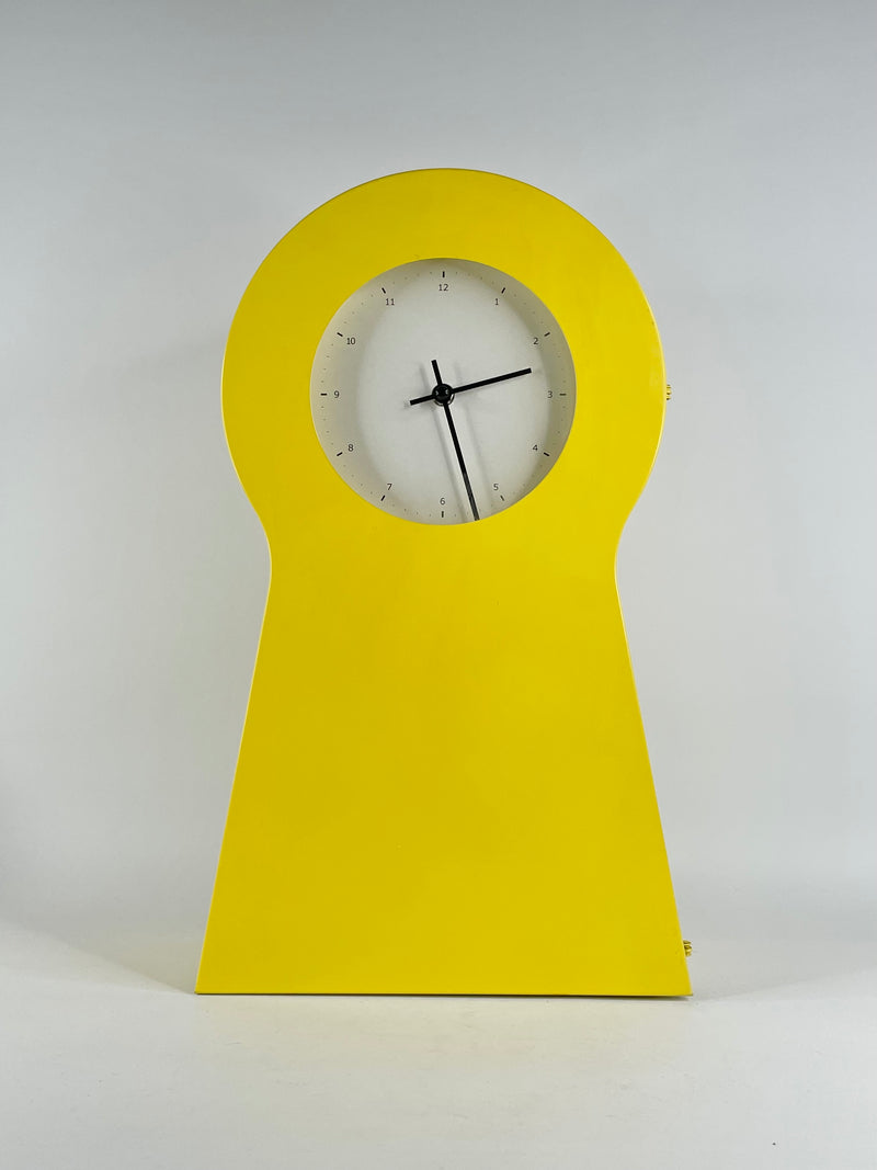 Vintage IKEA PS 1995 Yellow Keyhole Cabinet Clock