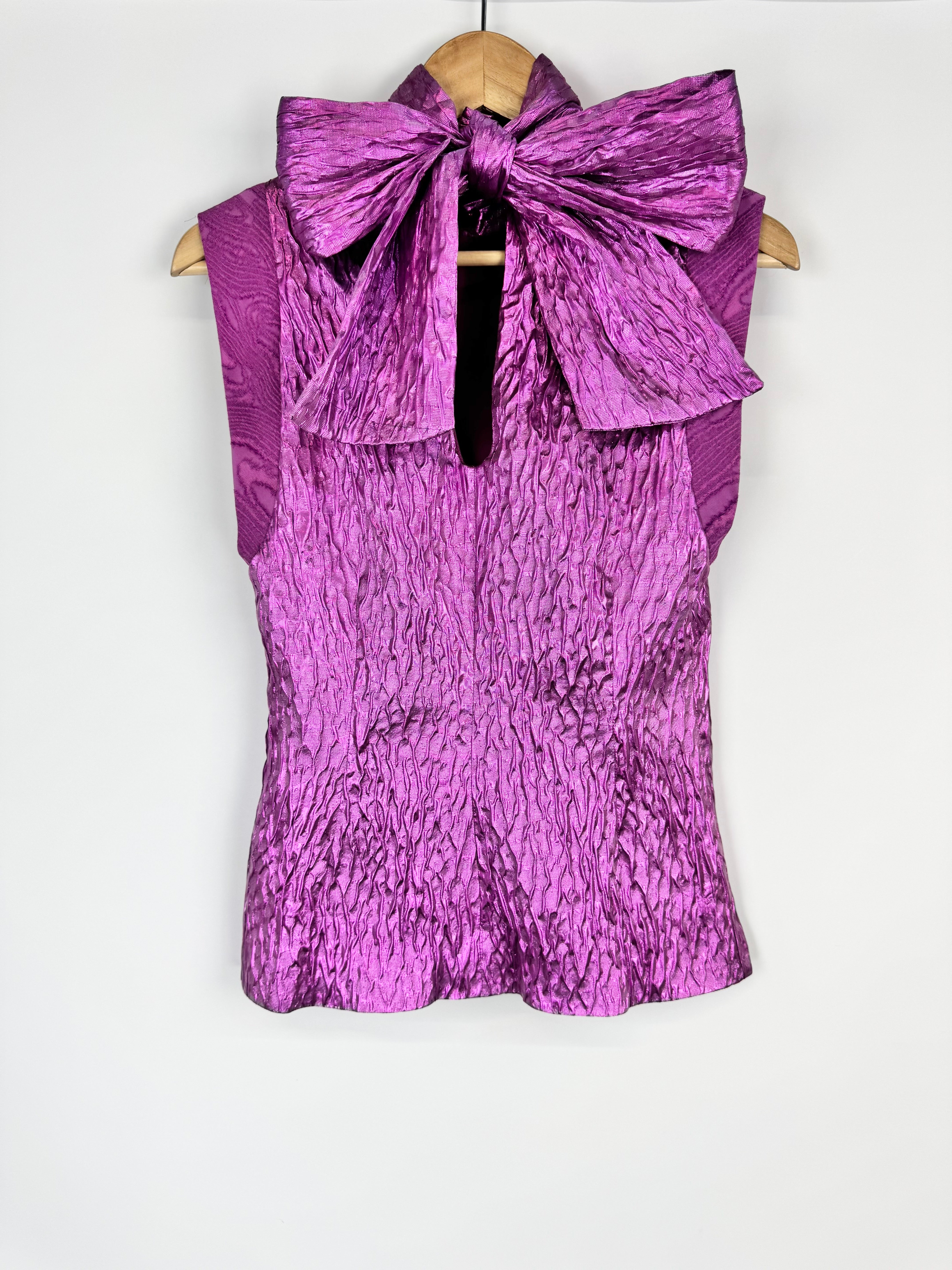 Rachel Comey 'Orchid' Mirar Textured Jacquard Top - AU8/10