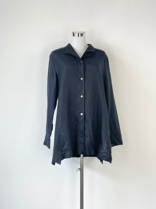 Max Mara Black Linen Shirt - AU10