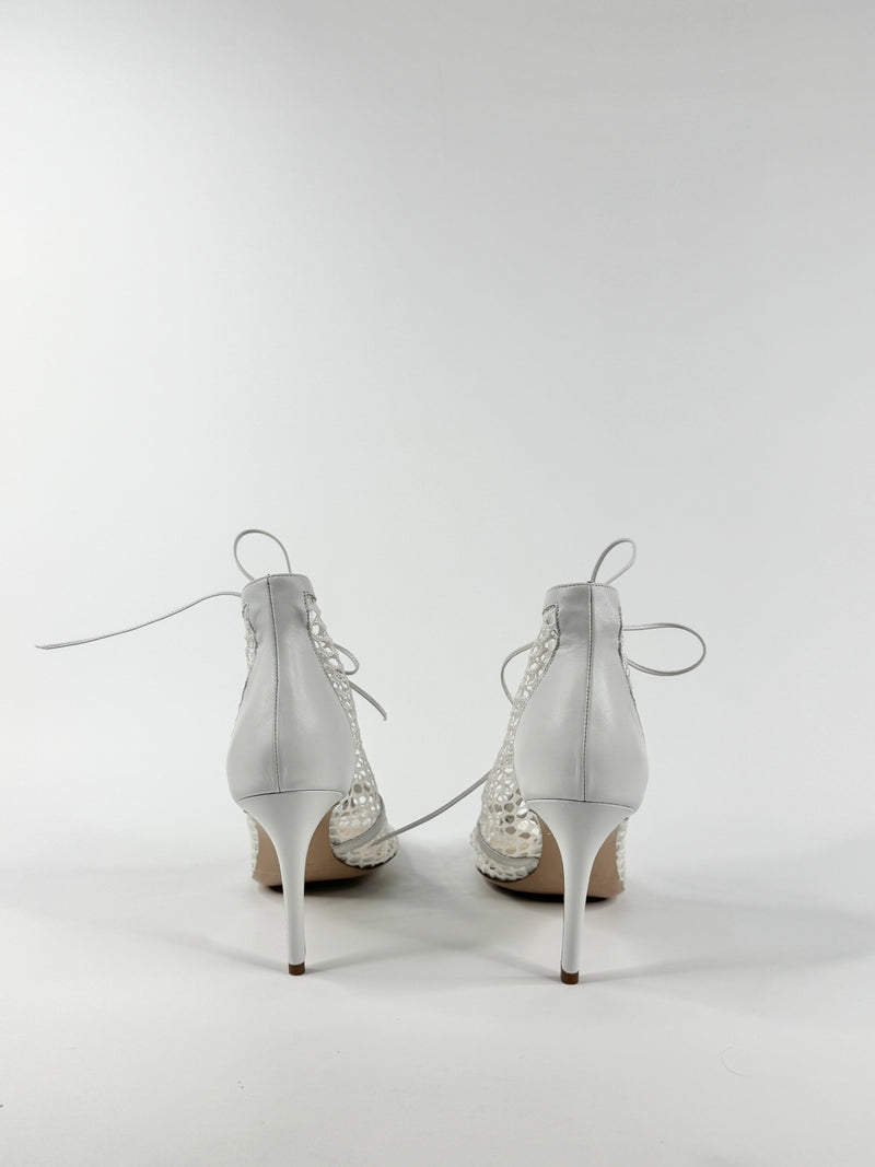 Scanlan Theodore White Mesh Booties NWT - EU41