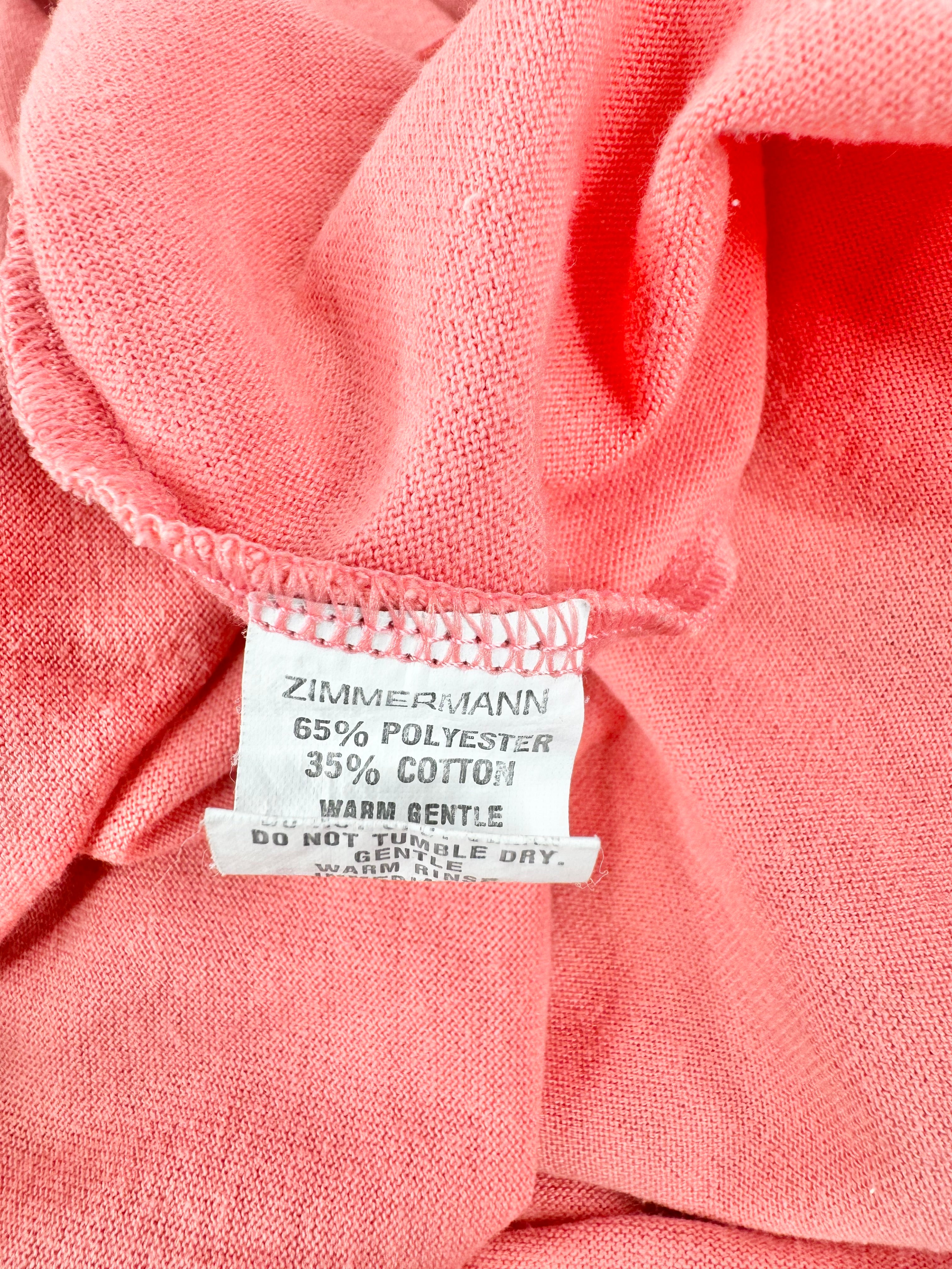 Vintage Zimmermann Salmon Pink Summer Dress - AU8/10