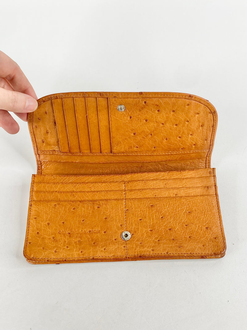 African Ostrich Tan Wallet