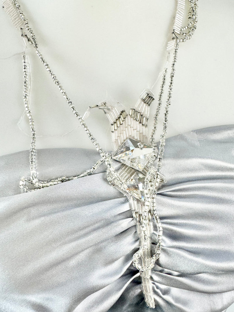 Eileen Kirby Grey Silk Cocktail Dress - AU10