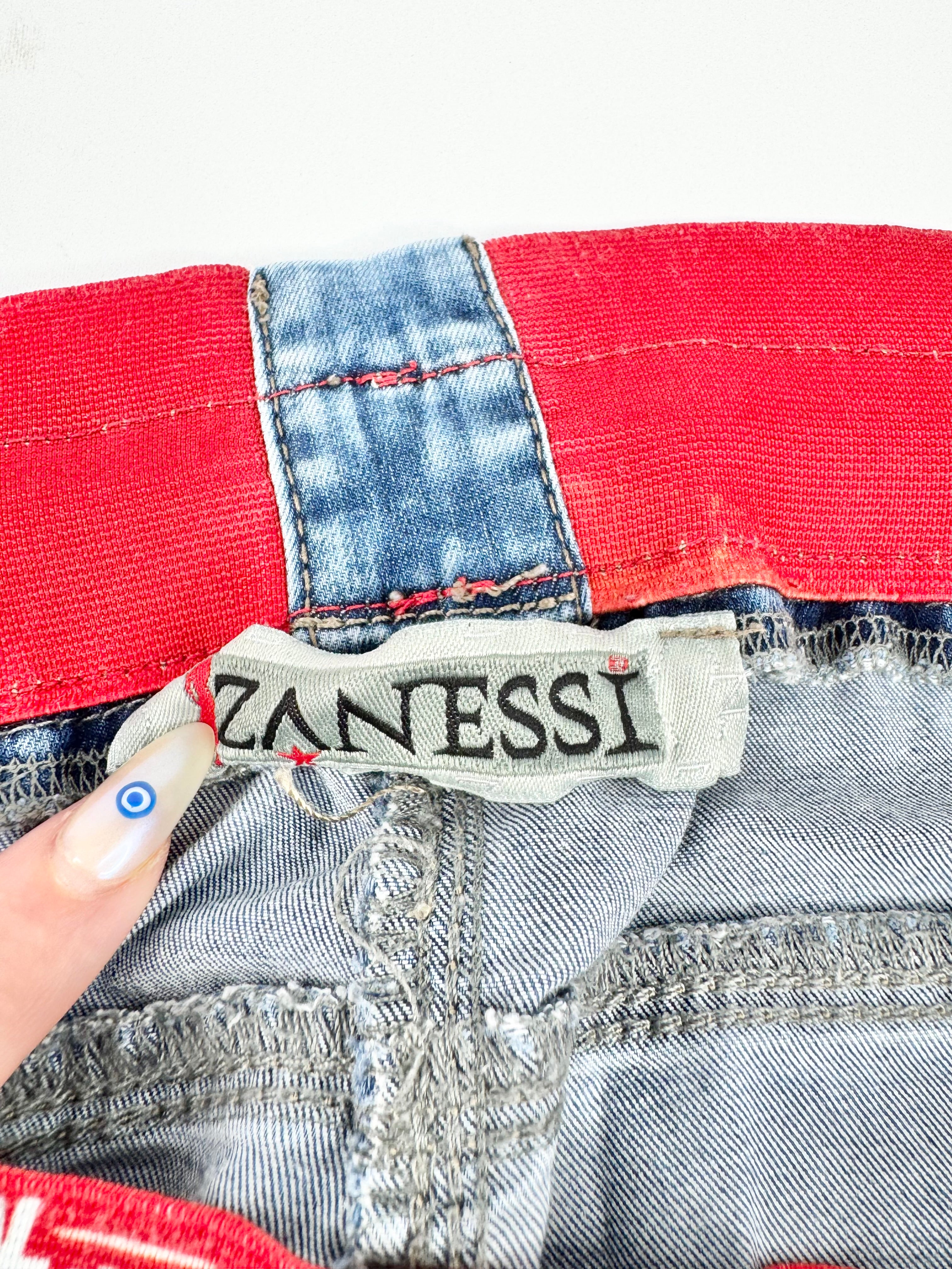 Zanessi Rhinestone Pattern Jeans - 42