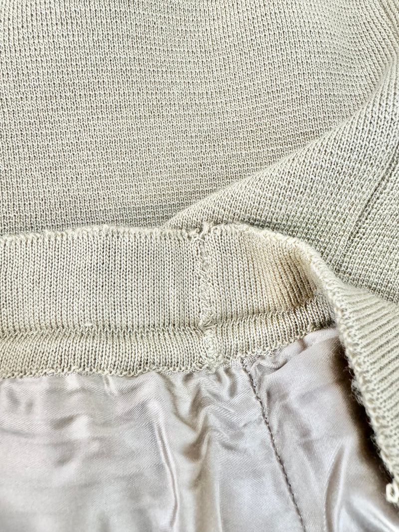 Hand Made Taupe Two Piece Wool Suit - AU12/14