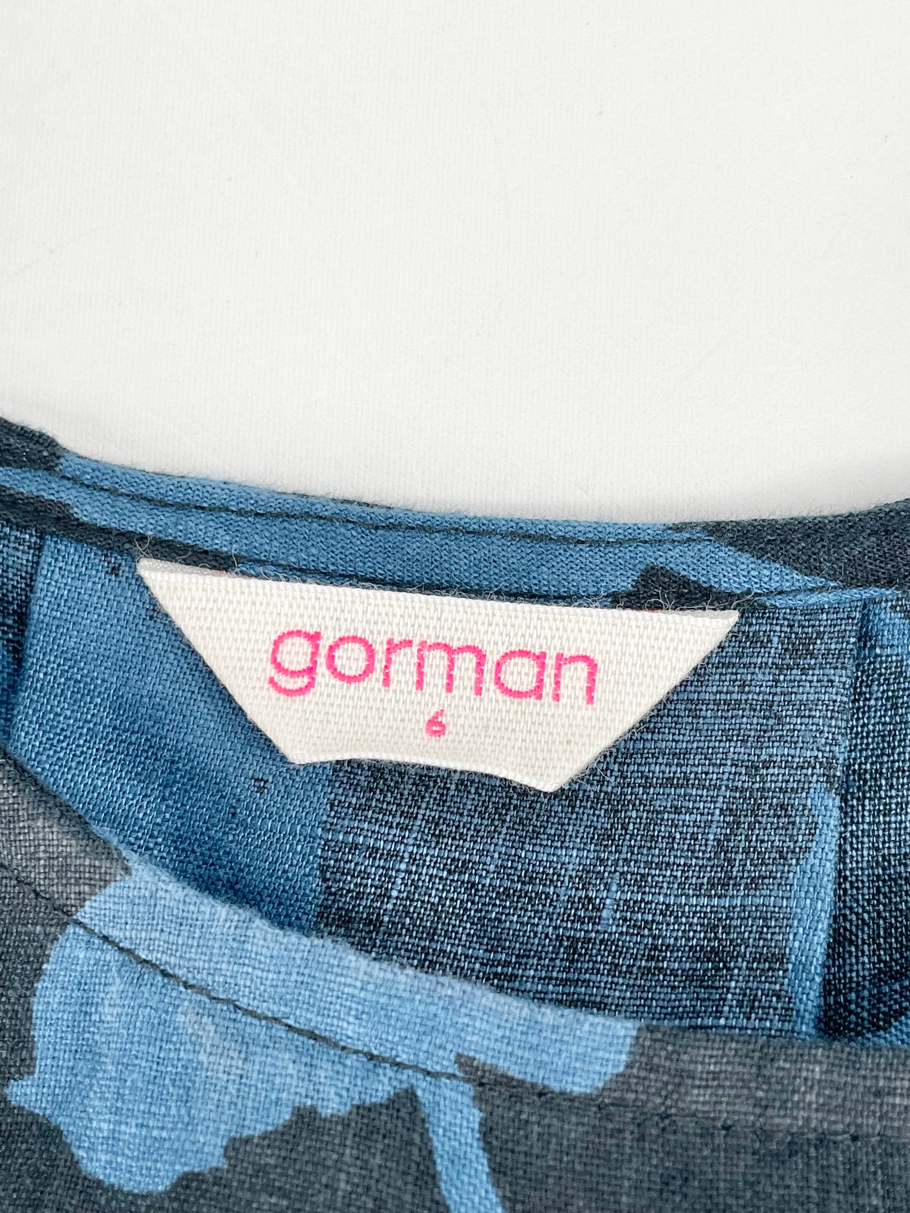 Gorman x Arts Project Australia AW21 Navy Blue Printed Smock Dress - AU6/8