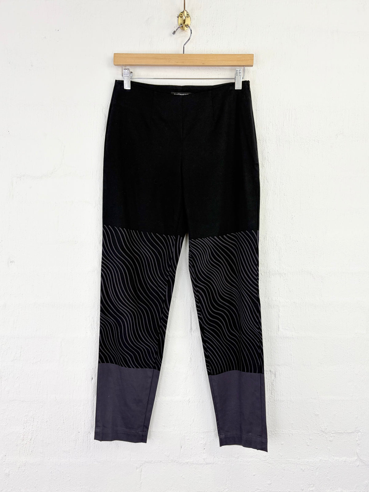 Marimekko Black and Grey Patterned Stretch Pant - AU6