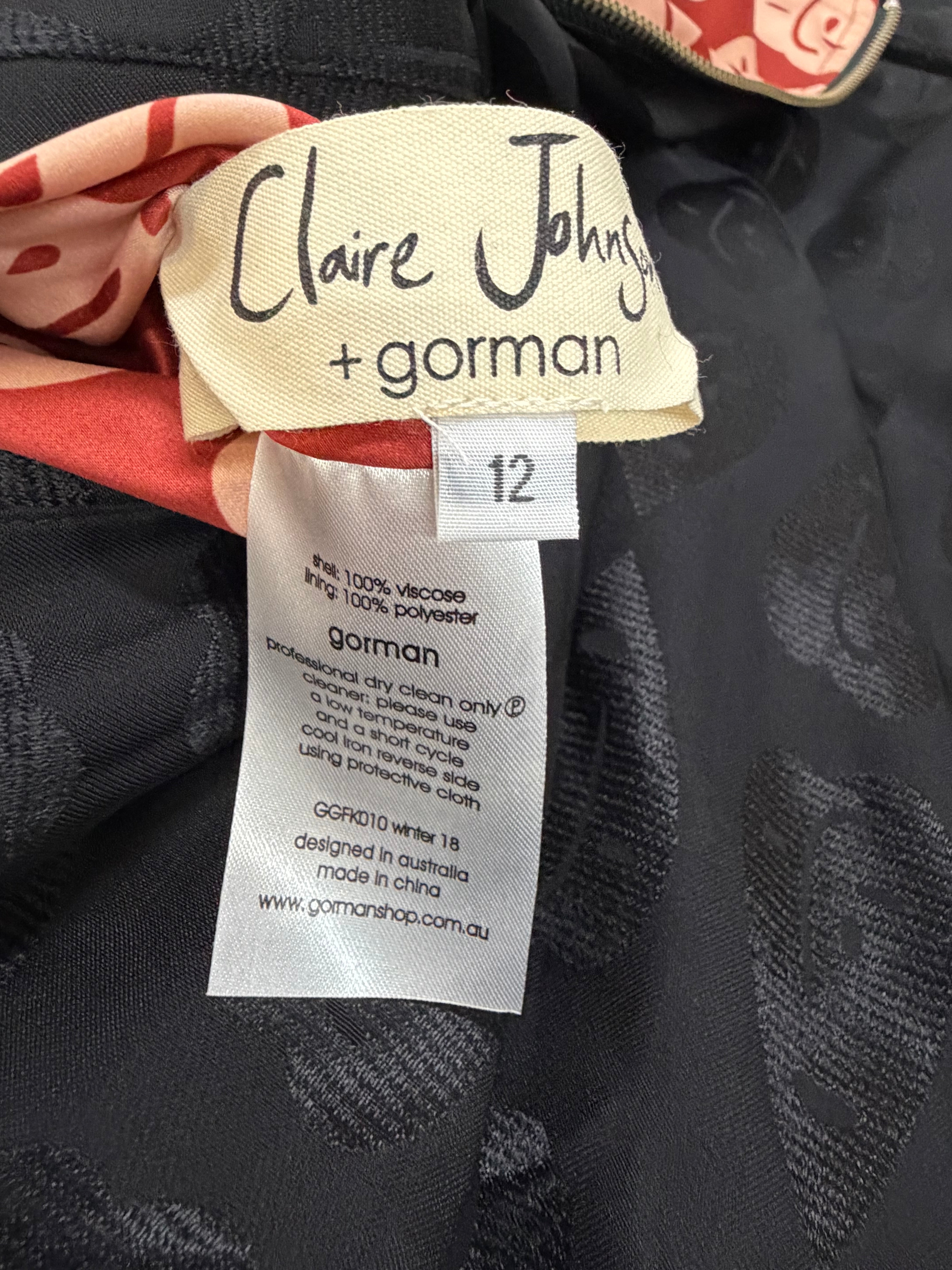 Gorman x Claire Johnson 'Weeping Hearts' Reversible Satin Bomber - AU12