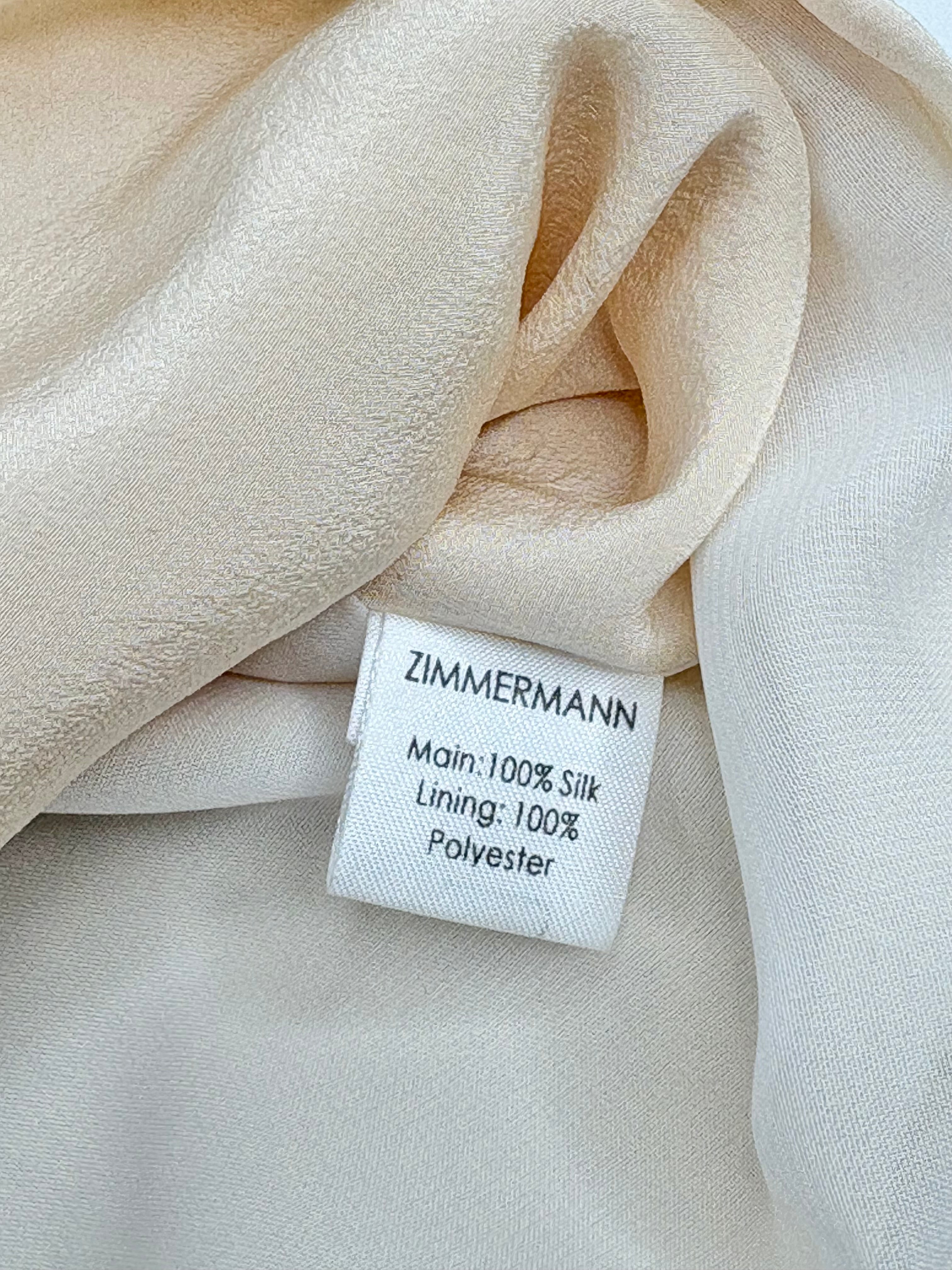Zimmermann Off-White Silk Utility Style Jacket - AU6/8