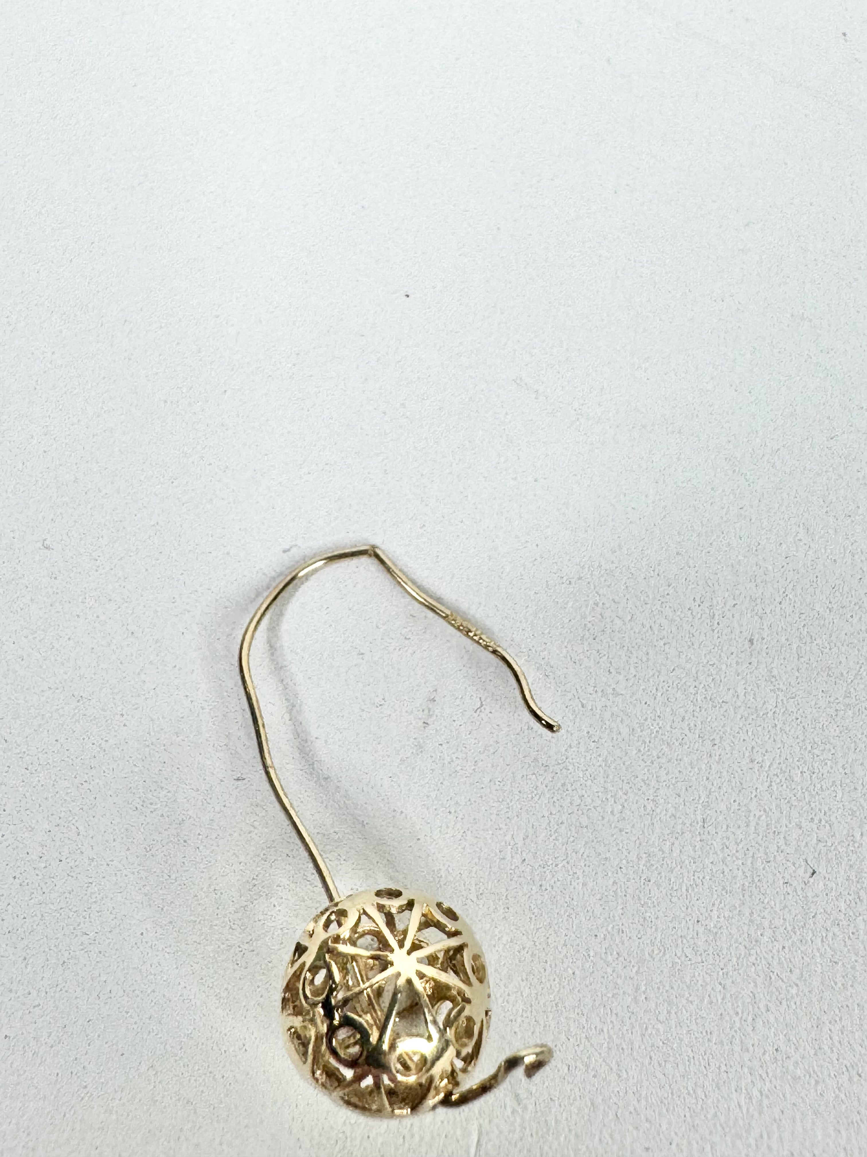 9ct Gold Filigree Ball Earrings