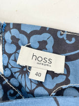 Hoss Intropia Blue Mandala Print Sheer Midi Dress - AU8