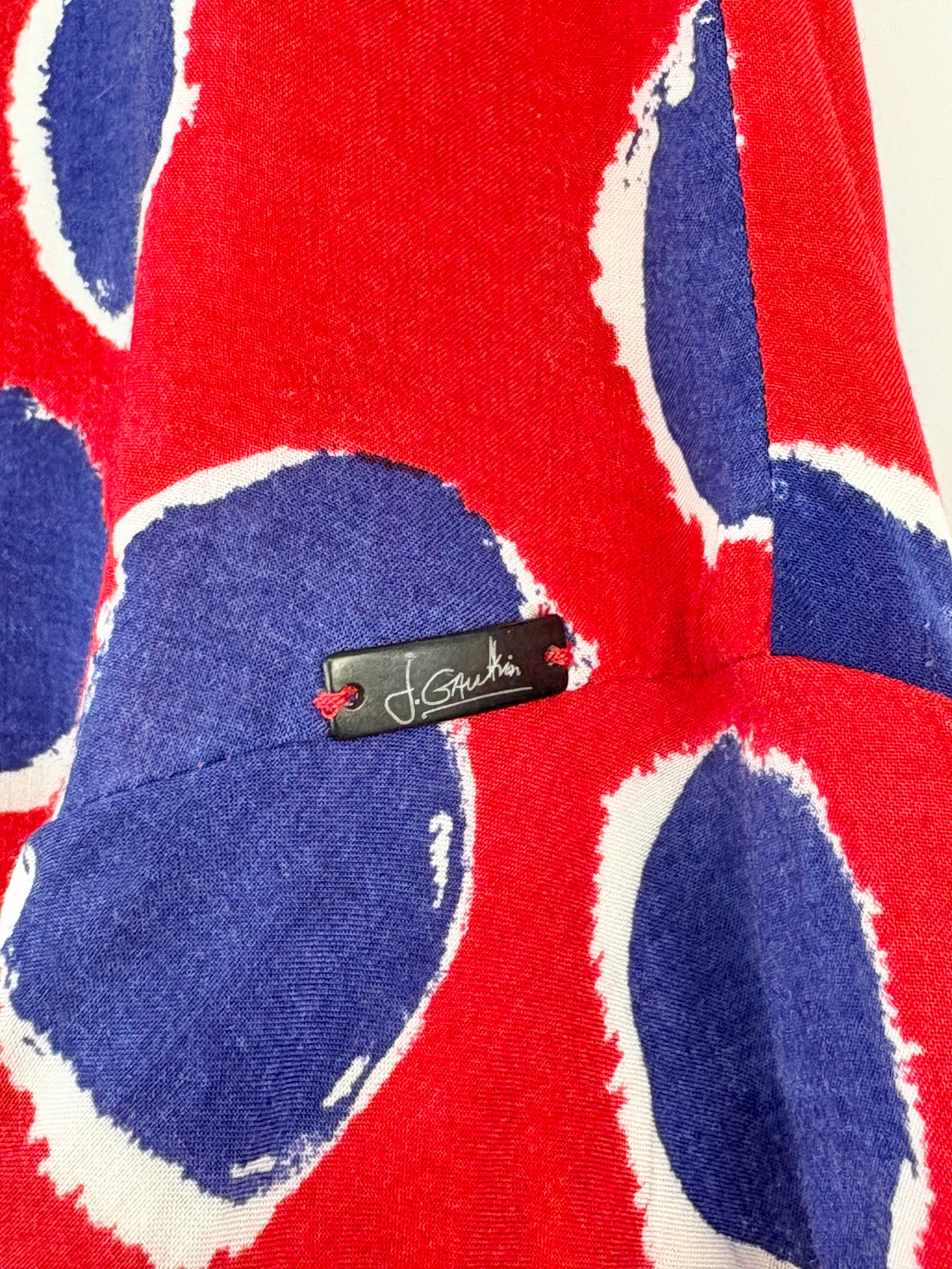 Junior Gaultier Red & Navy Circled Dress - 4a
