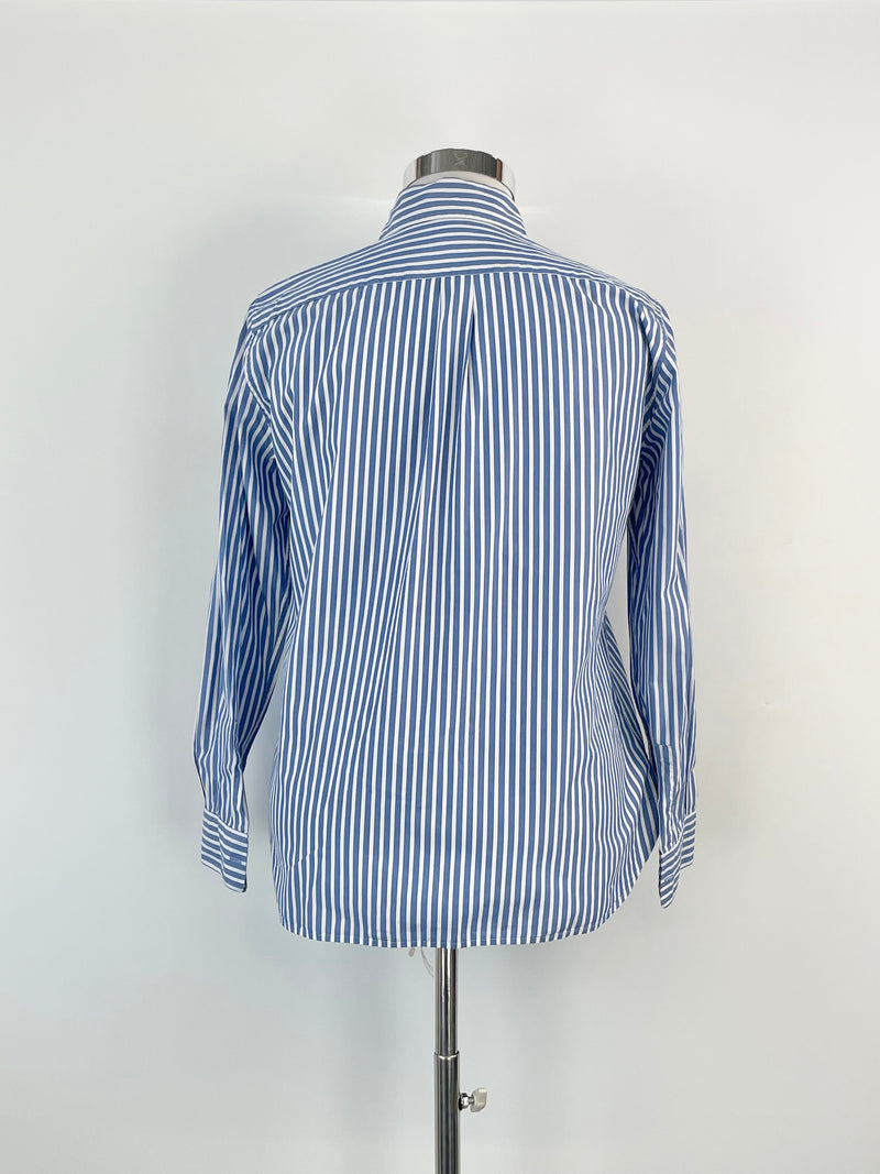 Aspesi Blue & White Stripe Long Sleeve Shirt - AU12