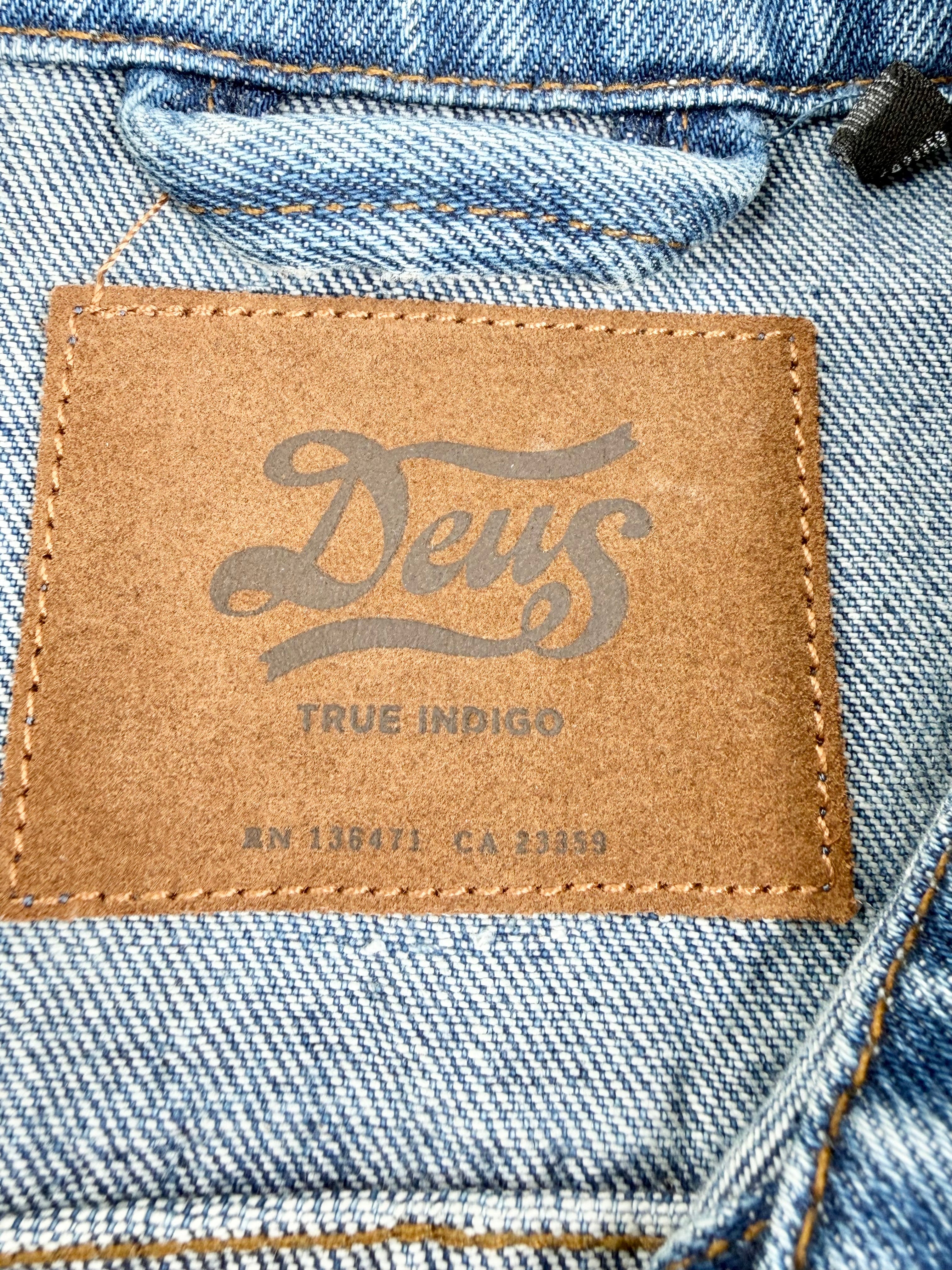 Deus Blue Denim 'Long Walk Home' Snake Patterned Jacket - L
