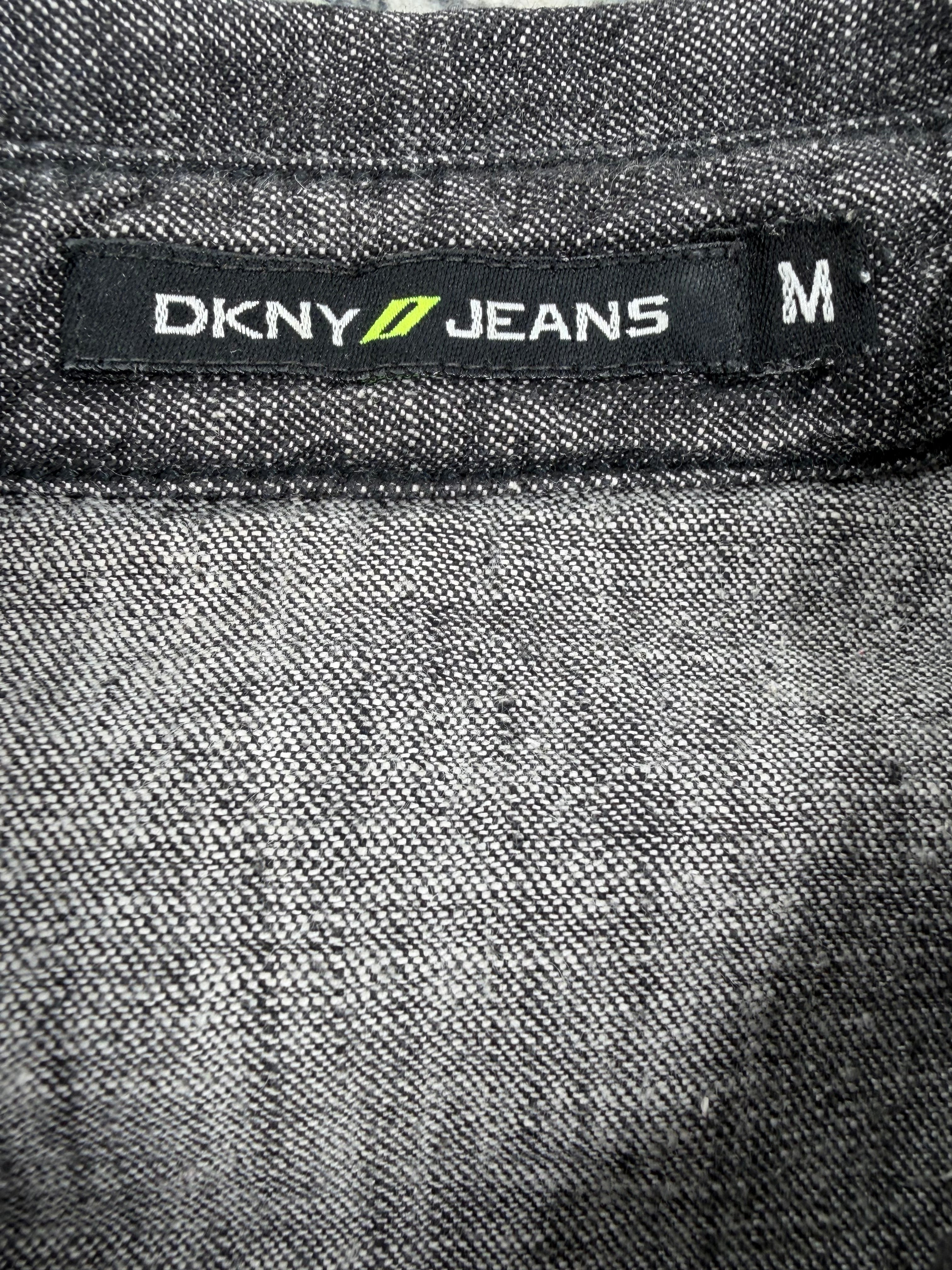 DKNY Jeans Grey Button Western Style Short Sleeve Blouse - AU8/10