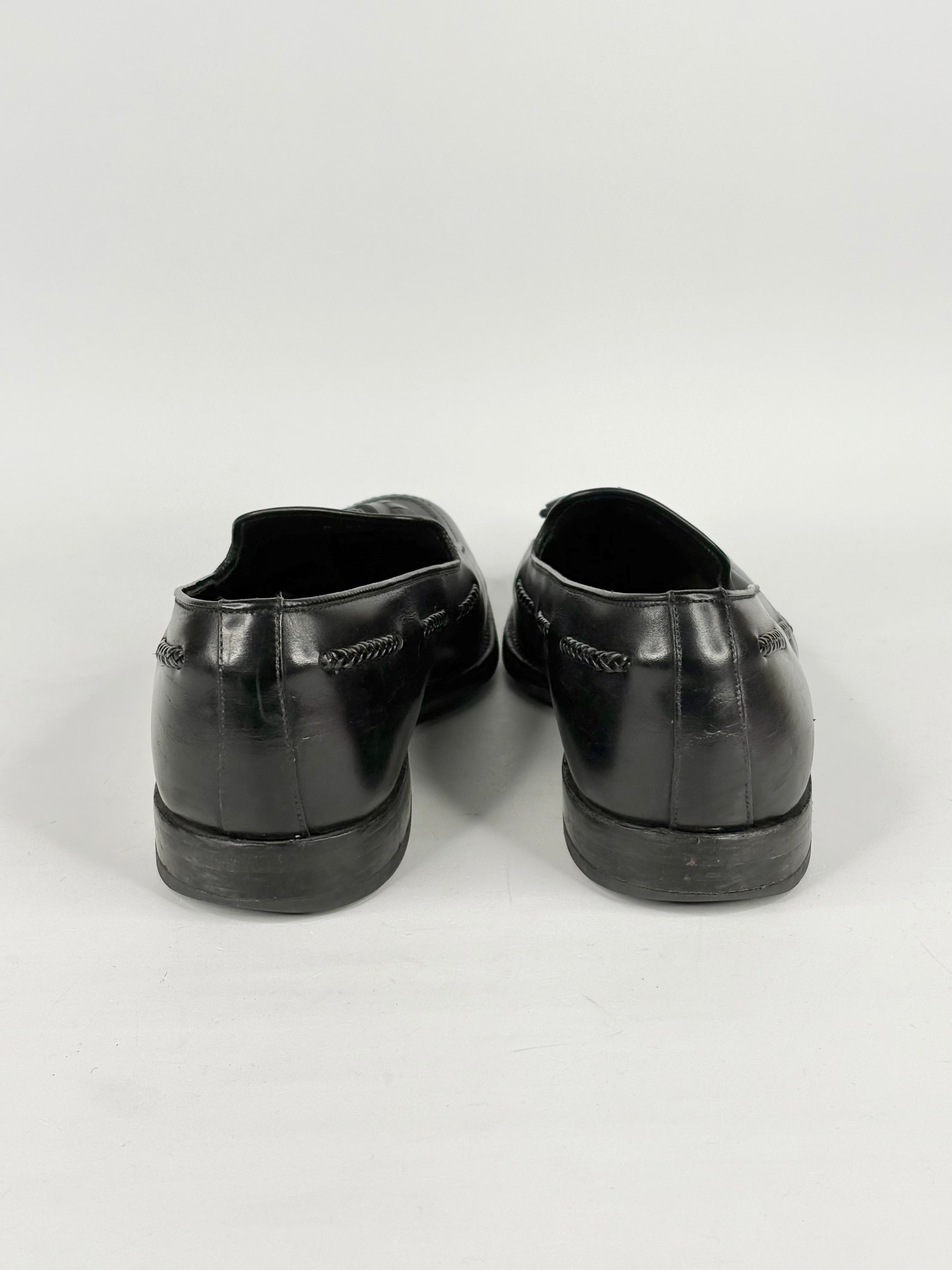 Loake 1880 Black Leather Tassel Loafers - EU42.5