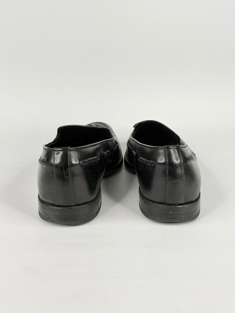 Loake 1880 Black Leather Tassel Loafers - EU42.5
