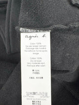 Agnès B Black Asymmetrical Buttoned Cotton Jacket - AU8/10