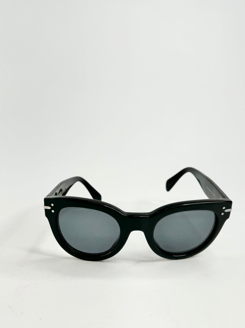 Celine Black Ovular Cat Eye Sunglasses