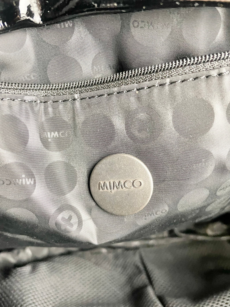 Mimco 'Mim-Mazing' Black & Rose Gold Baby Bag