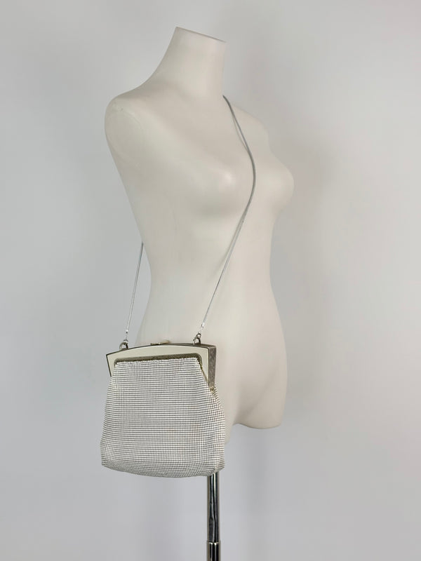 Vintage Glomesh Pearl-White Evening Bag