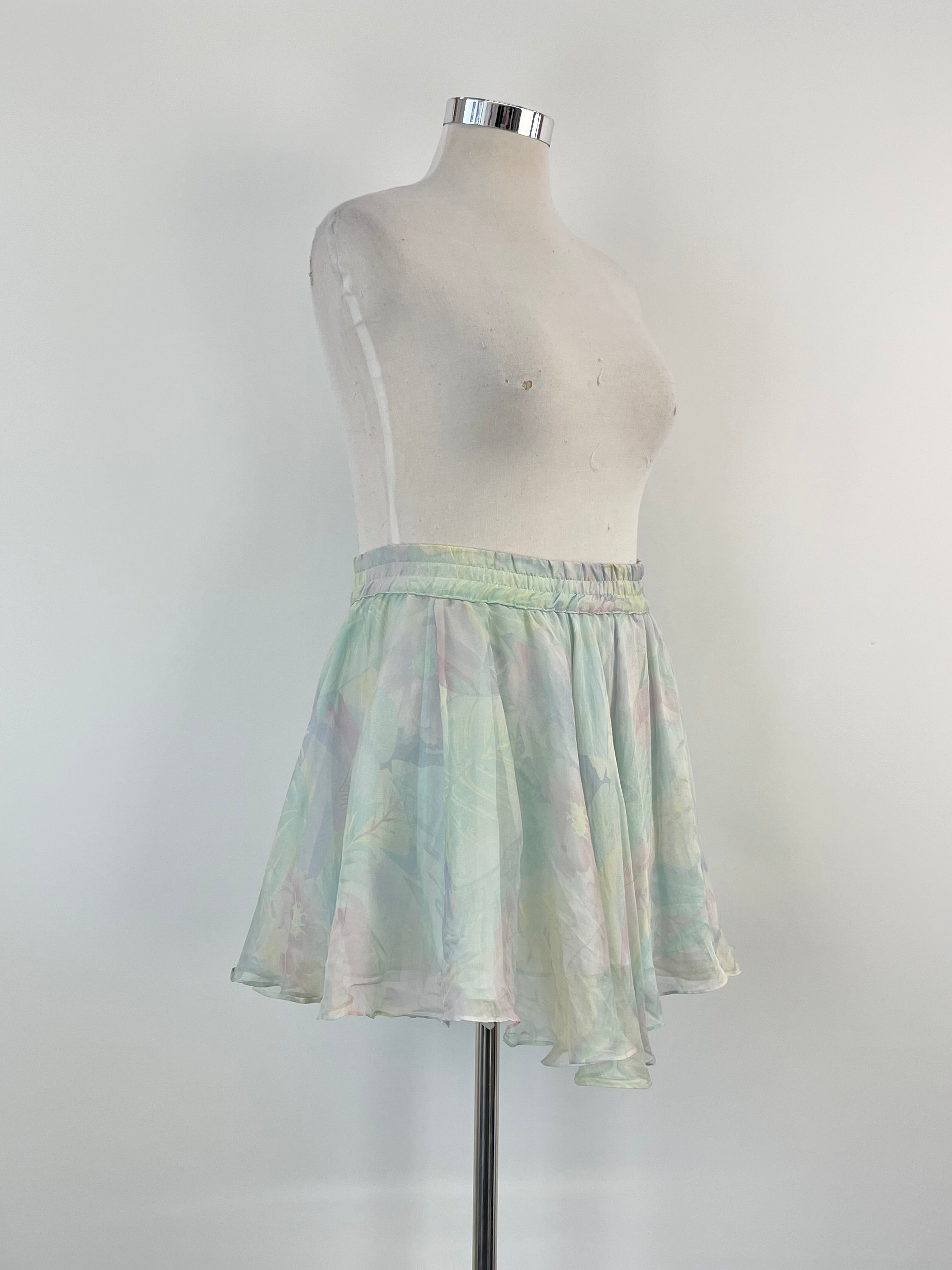 Zimmermann Iridescent Rainbow Silk Mini Skirt - AU10/12