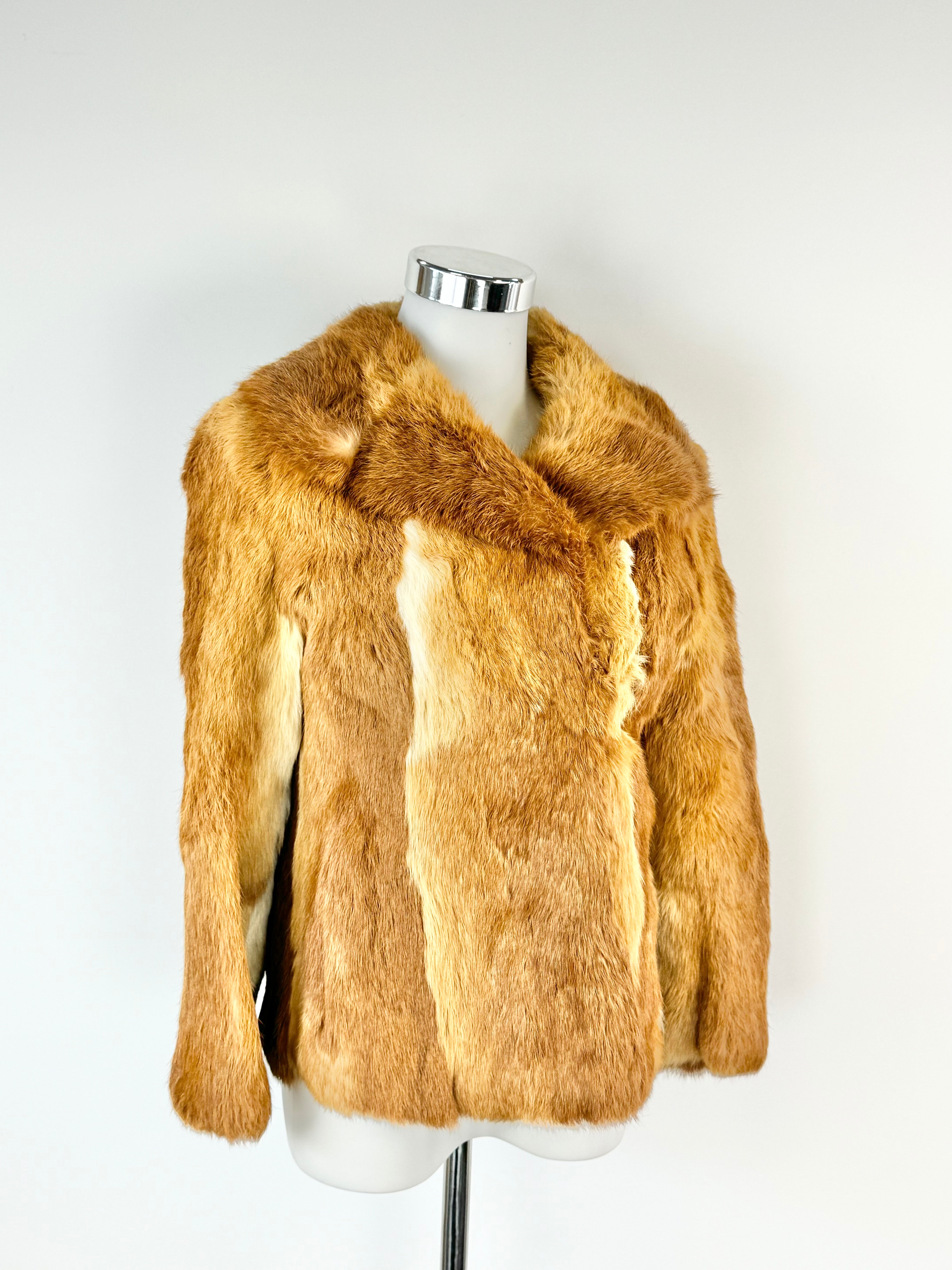 Vintage Orange Fur Coat - AU8/10