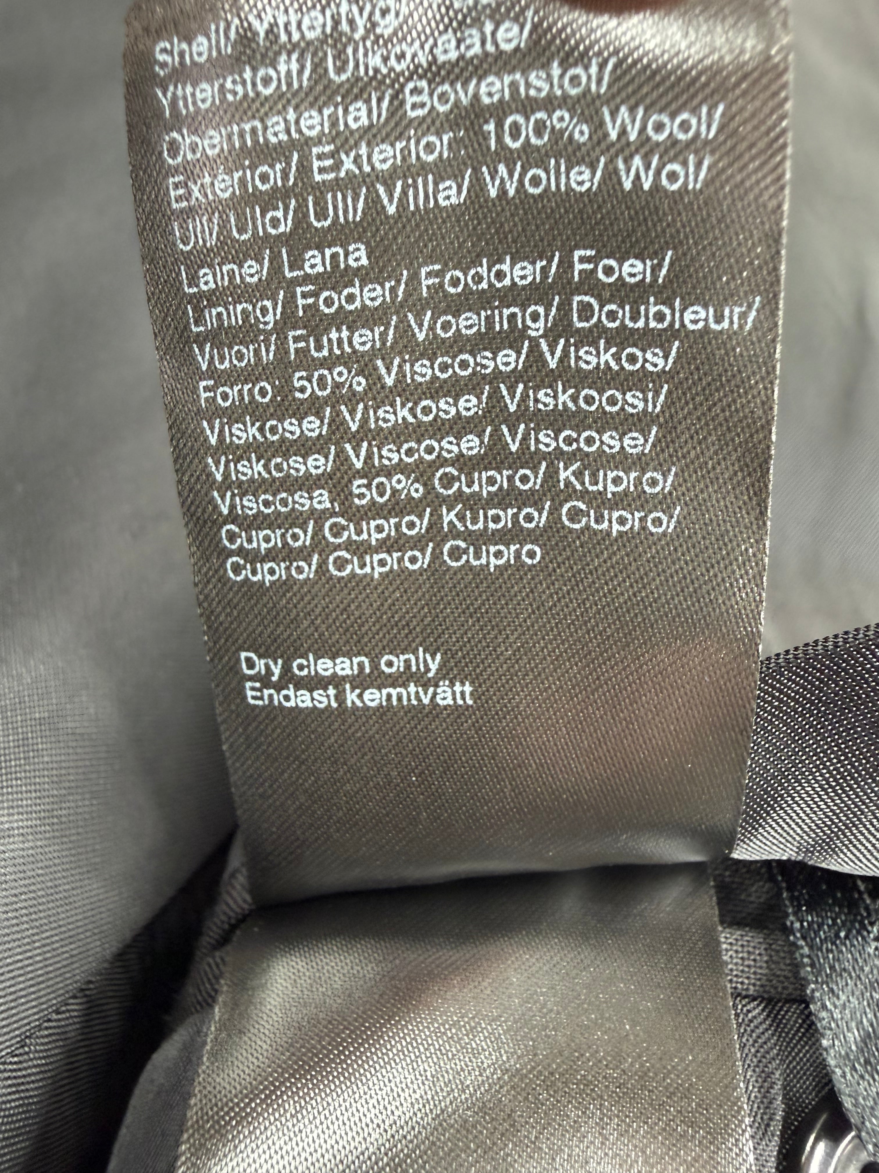 Filippa K Deep Grey Wool Blazer - 48