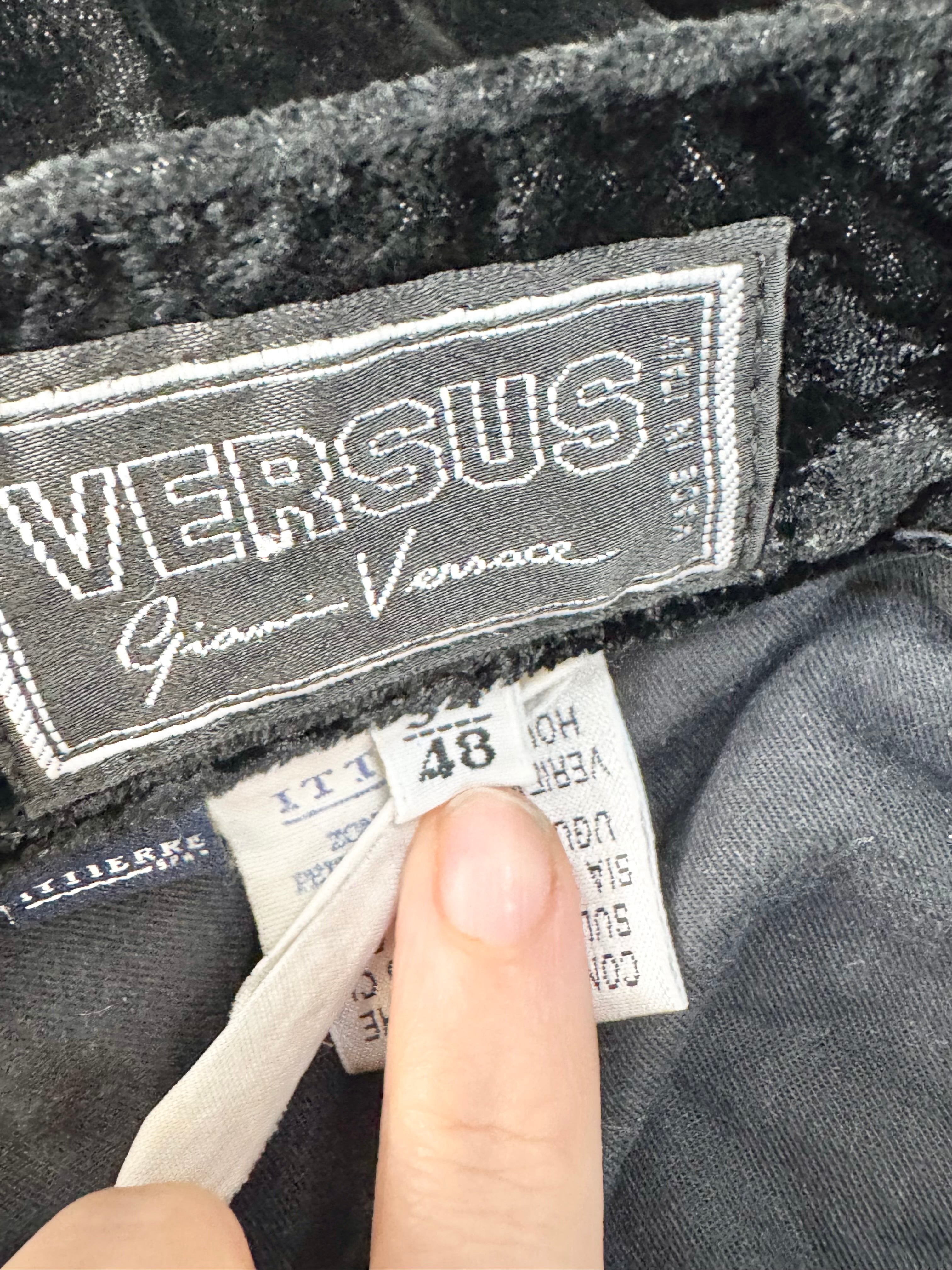 Versus Gianni Versace Black Velvet Slacks - AU10/12