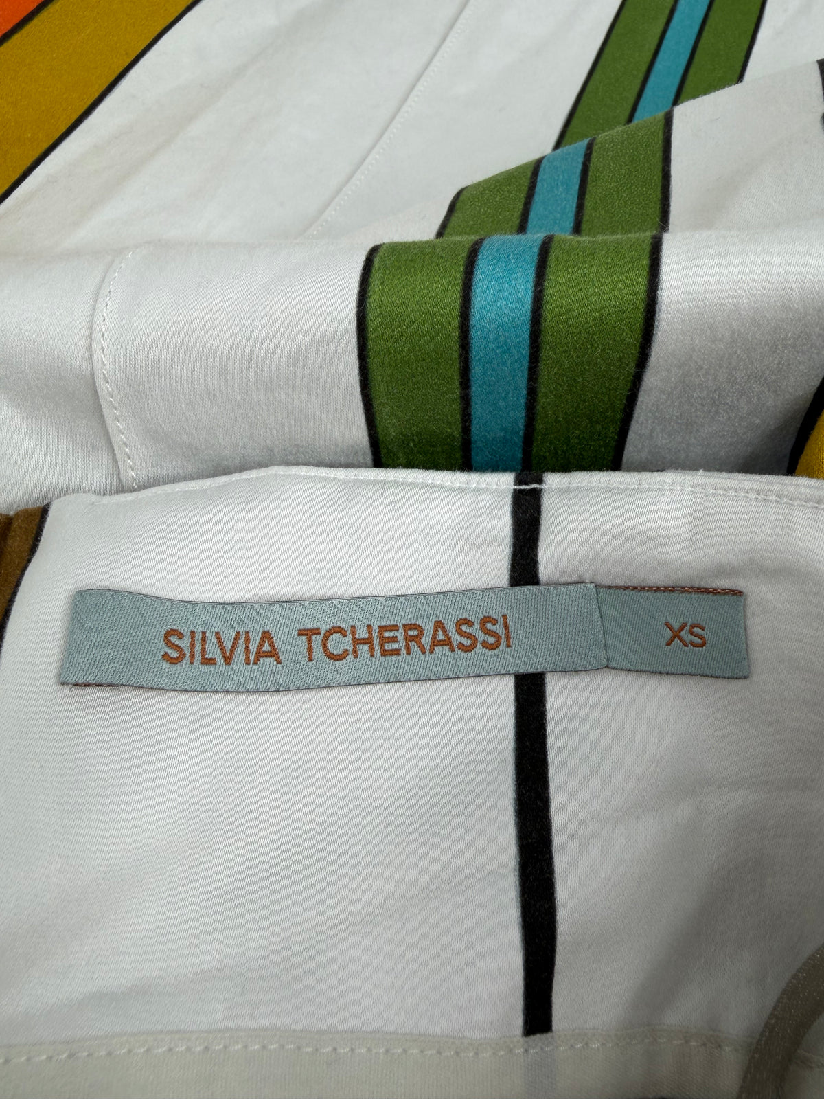 Silvia Tcherassi White Retro Striped Flared Culottes - AU6/8