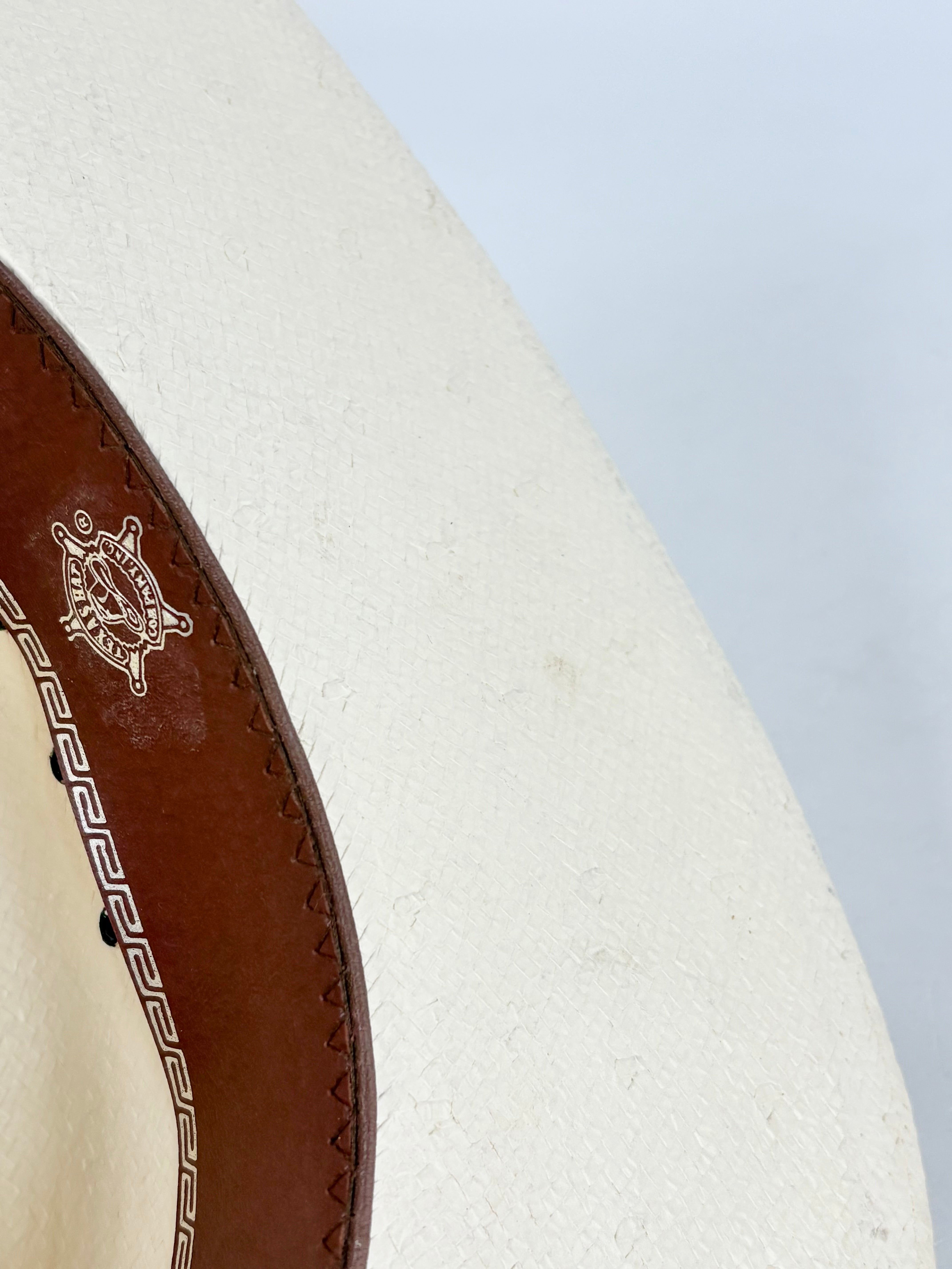 Formosan Vintage White Straw Texan Hat
