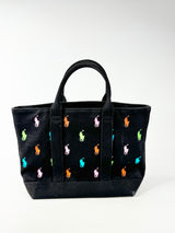 Polo Ralph Lauren Black Cotton Mini Tote Bag