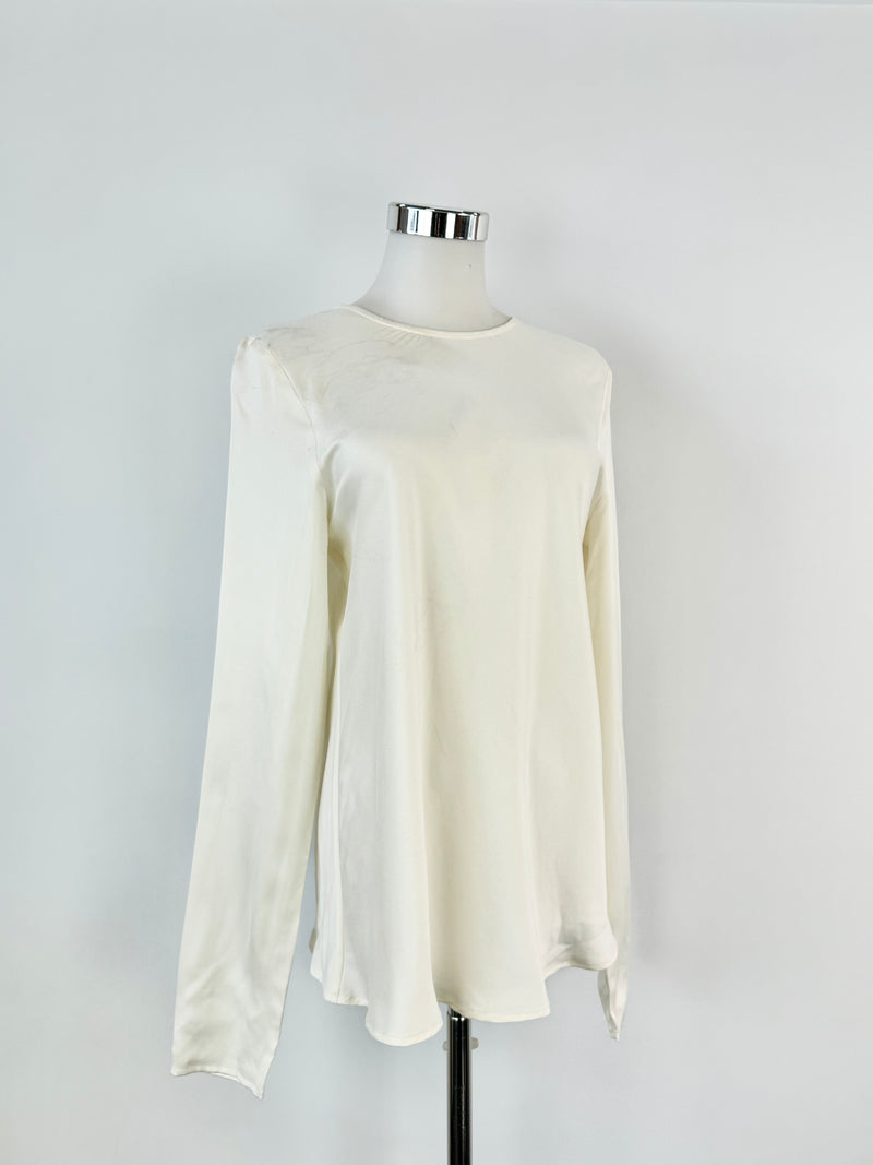 Banded Together Ivory Silk Blouse - AU10